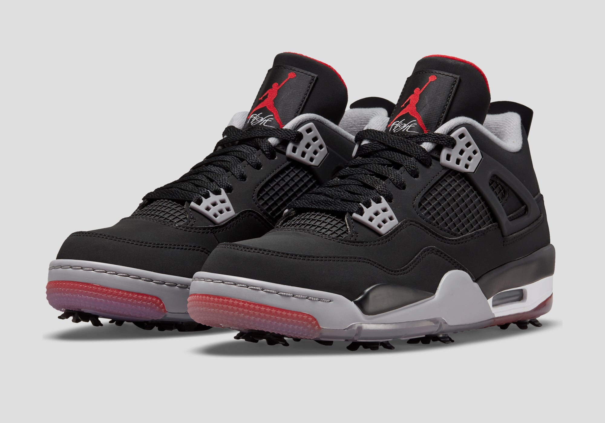 Nike Air Jordan 4 Golf Shoe | Black/Grey/Red | Function18