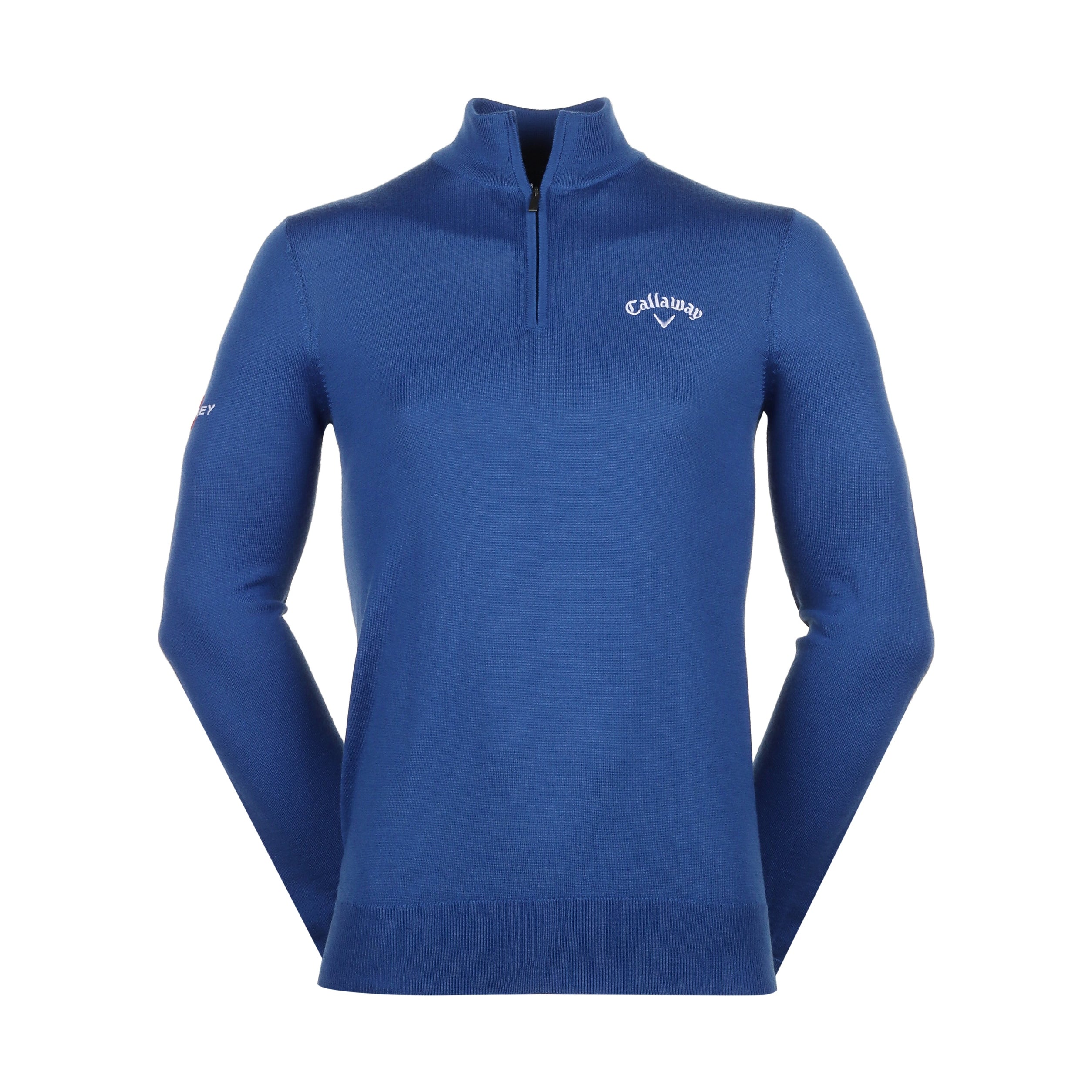 Callaway Golf Blended Merino 1 4 Zip Sweater CGGF80M1 Galaxy Blue 402 Function18