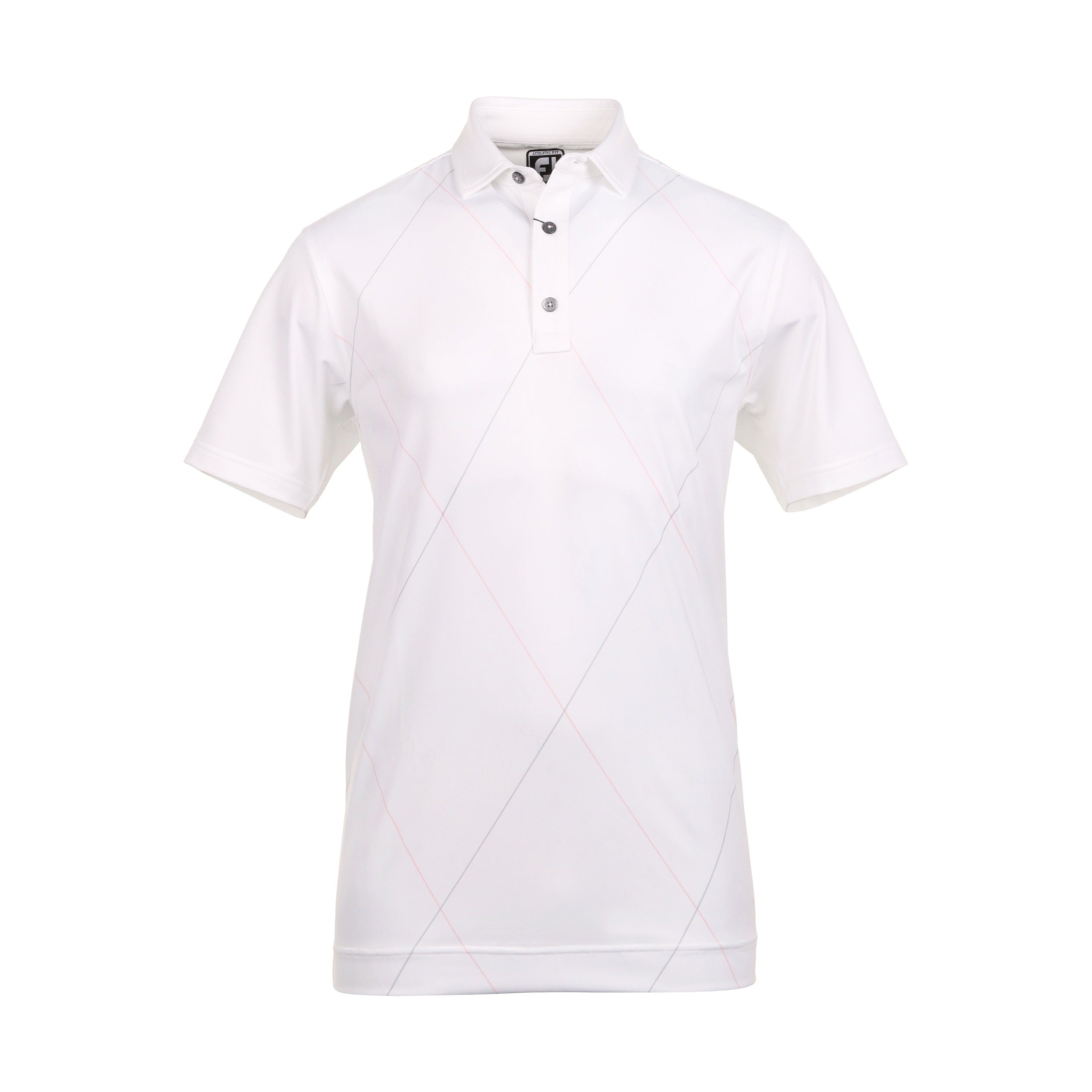 FootJoy Raker Print Lisle Golf Shirt 81607 White Function18 Restrictedgs