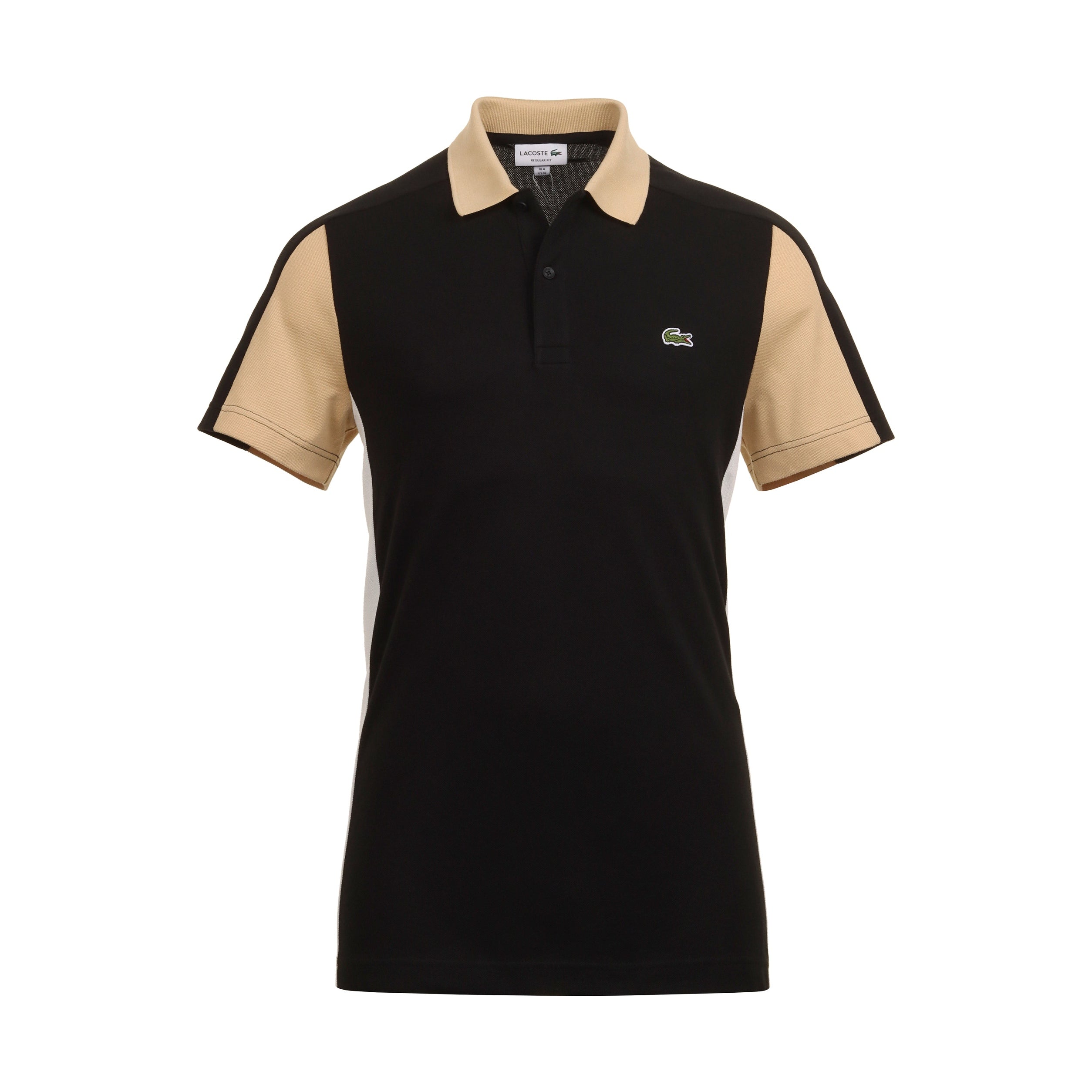 Lacoste cream pique polo shirt best sale