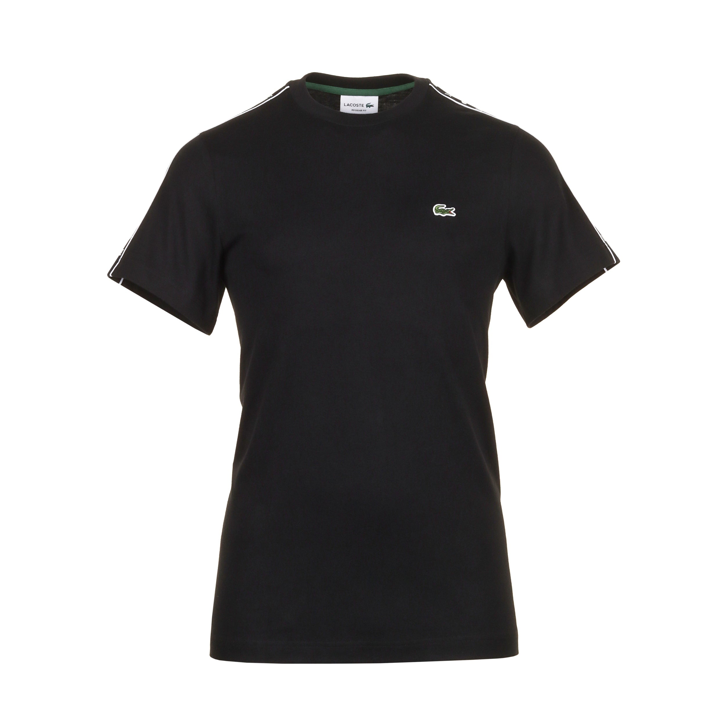 Lacoste Logo Stripe Tee Shirt TH7404 Black 031 Function18