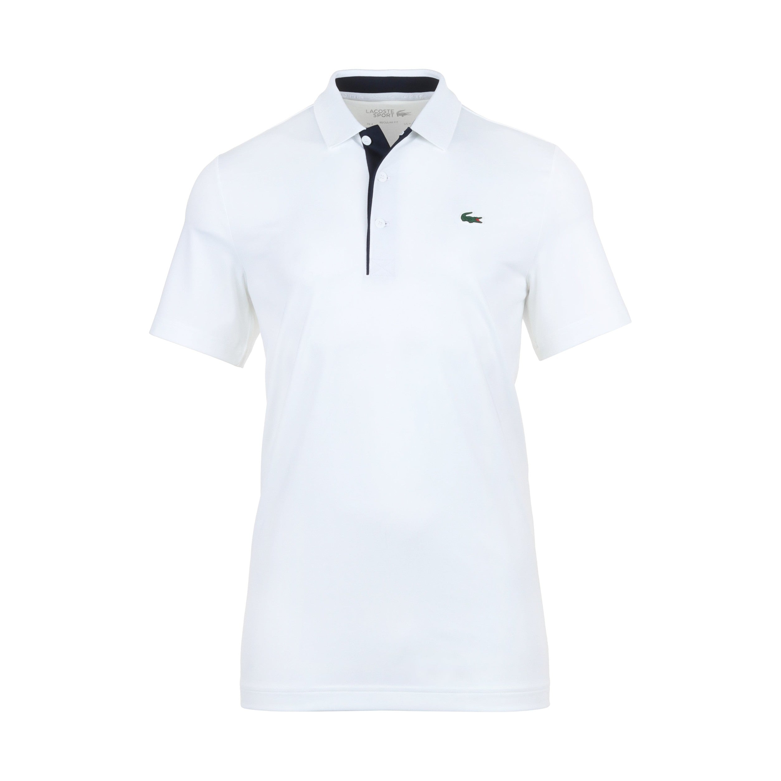 Plain white lacoste shirt hotsell