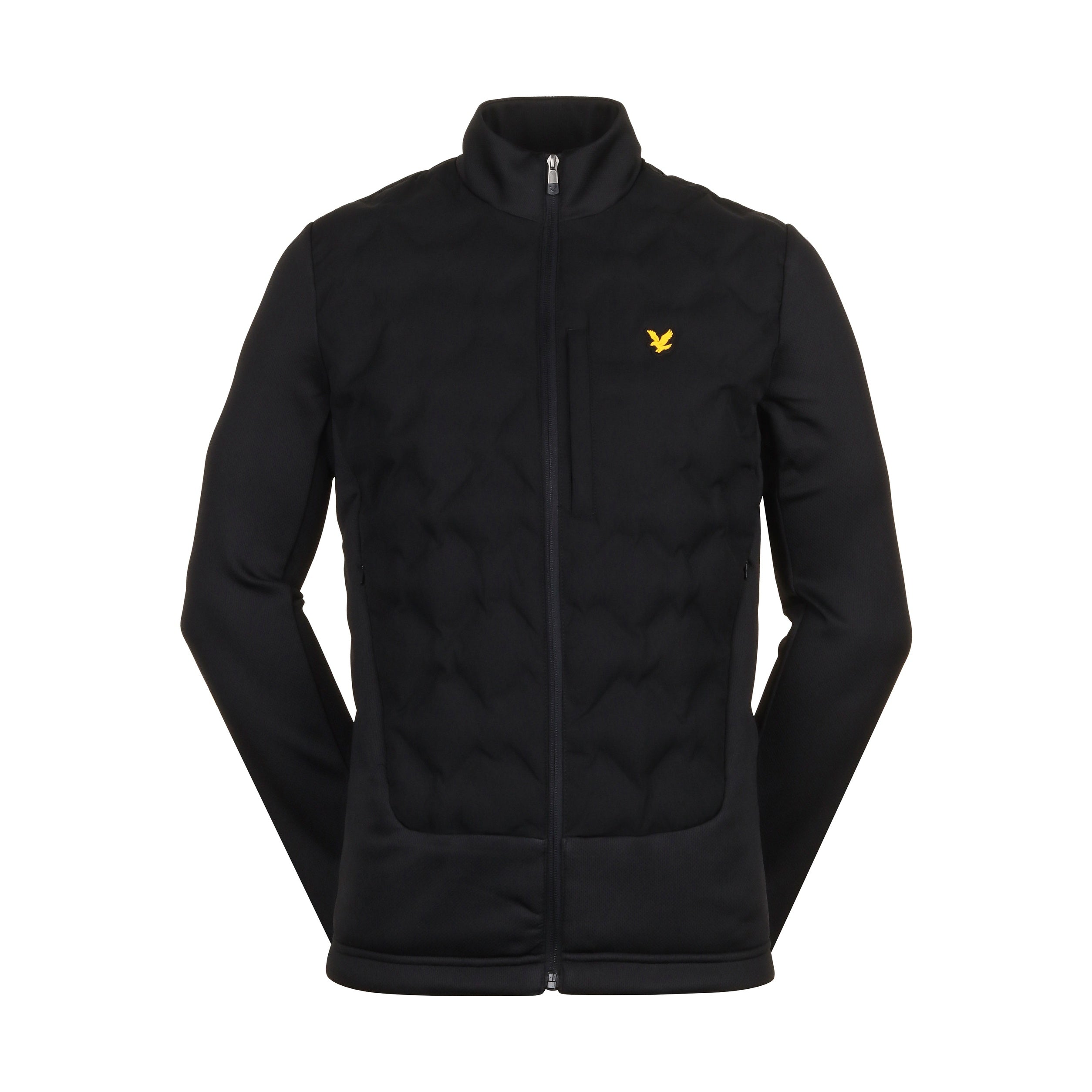 Lyle Scott Golf Welded Check Fleece Jacket JK2061G Jet Black Z865 Function18 Restrictedgs