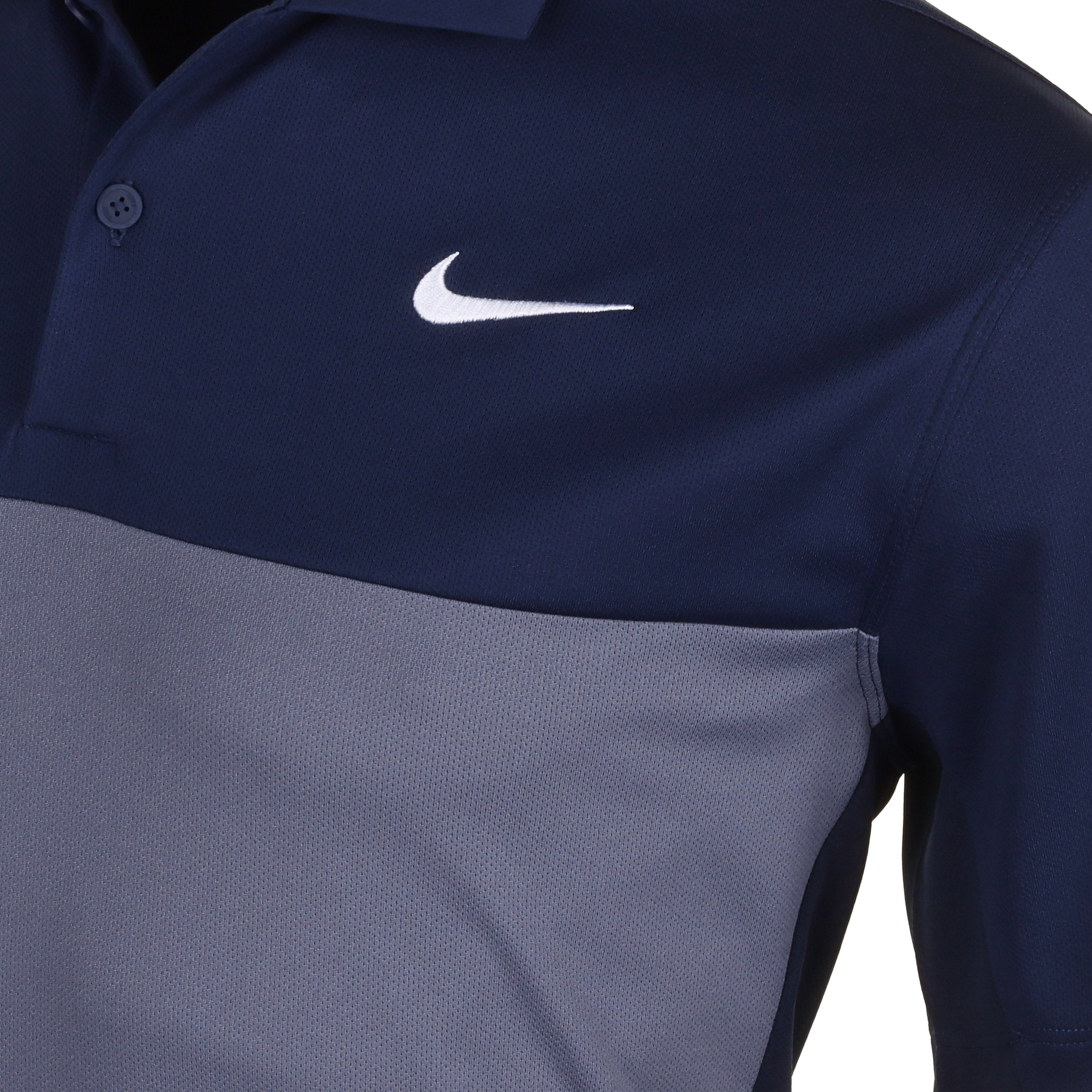 Nike Golf Dri Fit Victory Colour Block Shirt FQ1114 Midnight Navy Obsidian 410 Function18 Restrictedgs