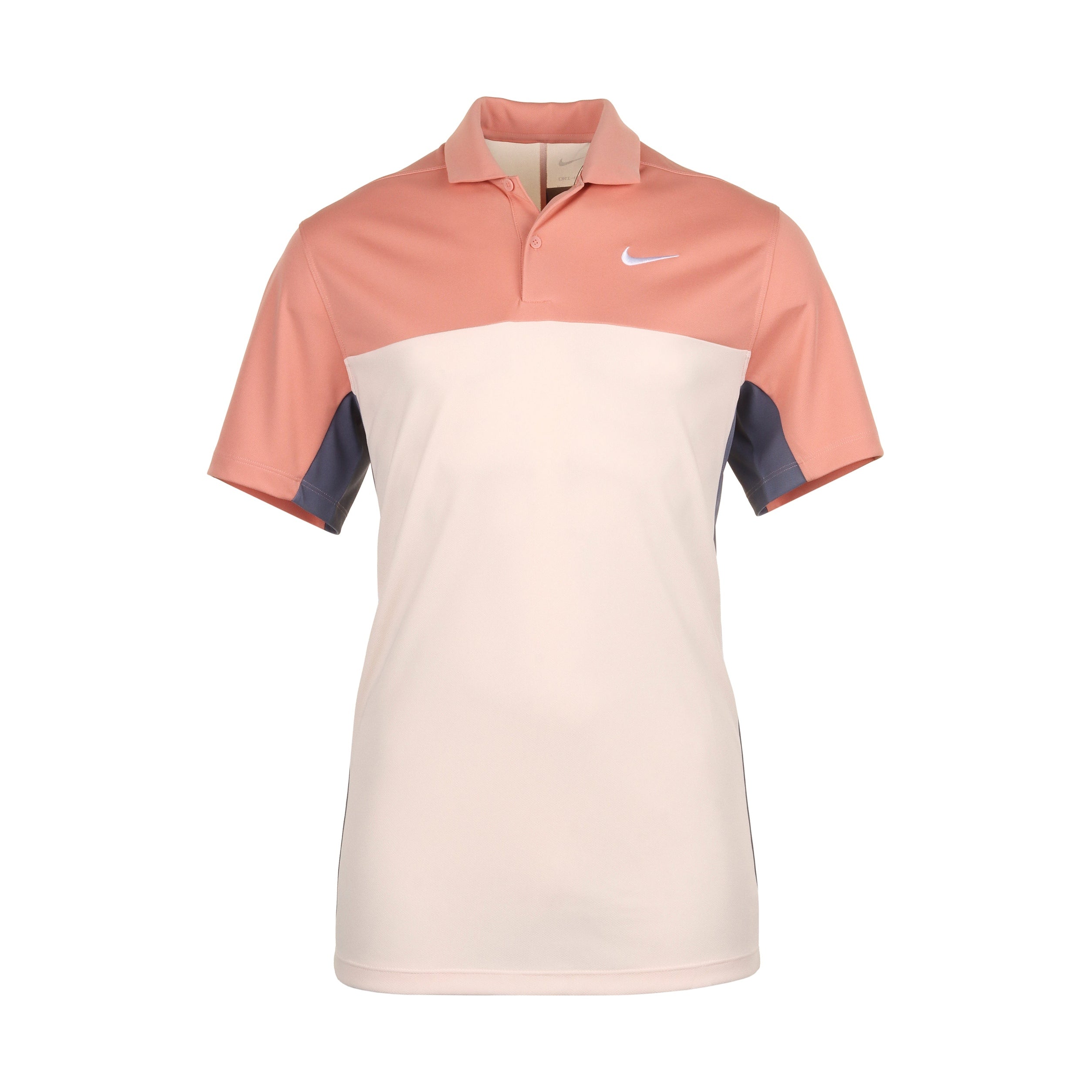 Nike Golf Dri Fit Victory Colour Block Shirt FQ1114 Light Madder Root Light Carbon White 823 Function18 Restrictedgs