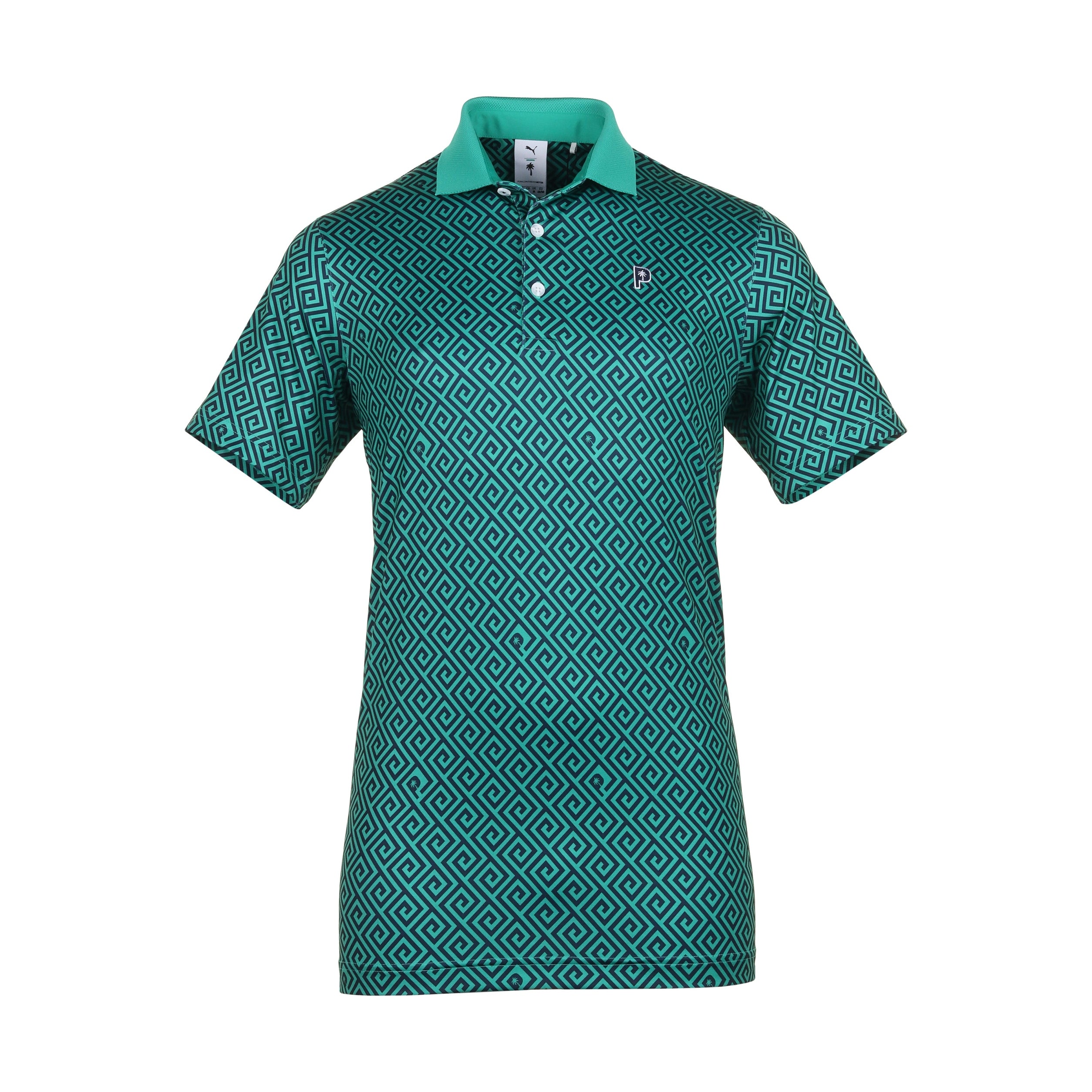 Puma Golf x PTC Resort Shirt 623963 Deep Navy Sparkling Green 05 Function18