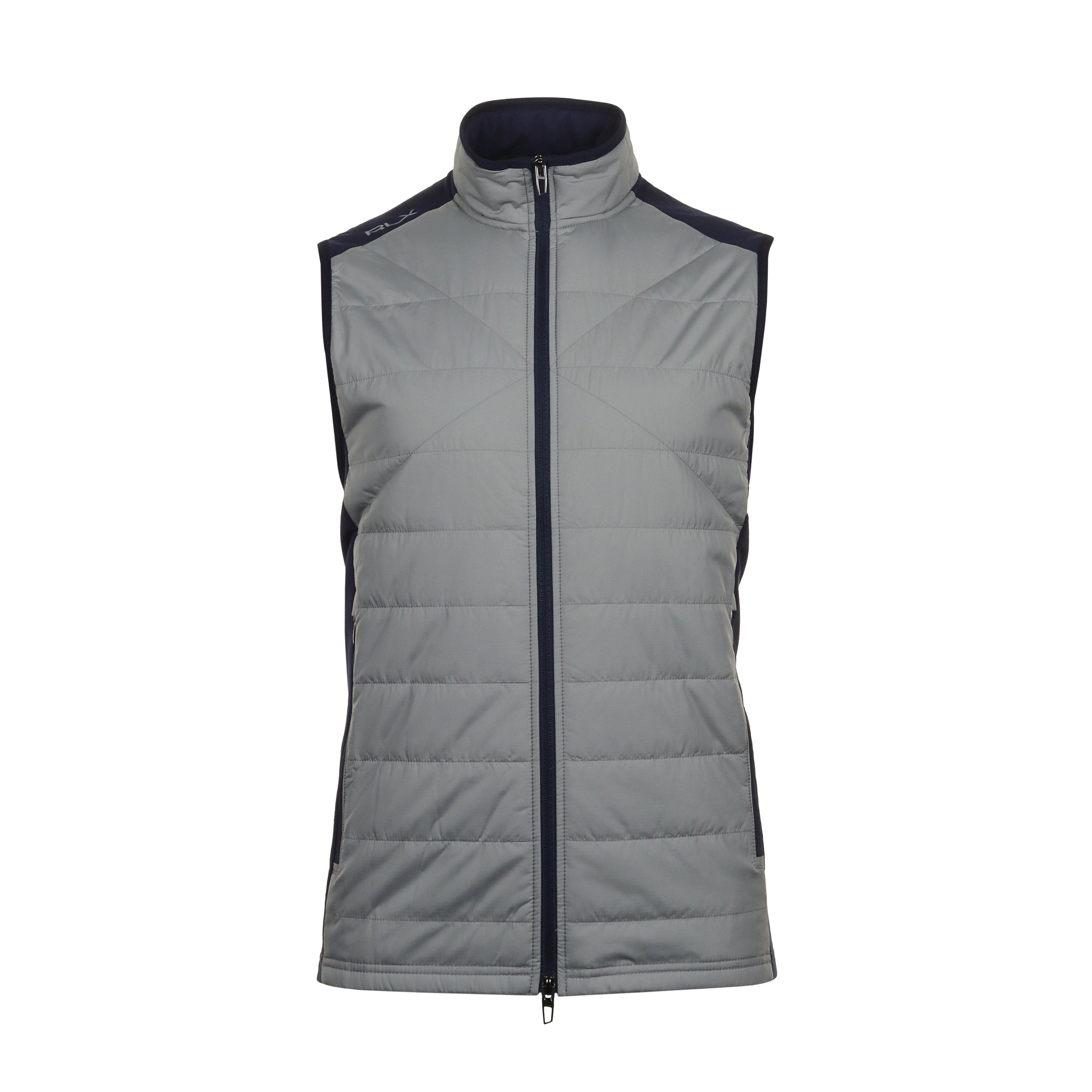 RLX Ralph Lauren Full Zip Hybrid Vest 785A58305 Refined Navy Peak Grey 001 Function18 Restrictedgs