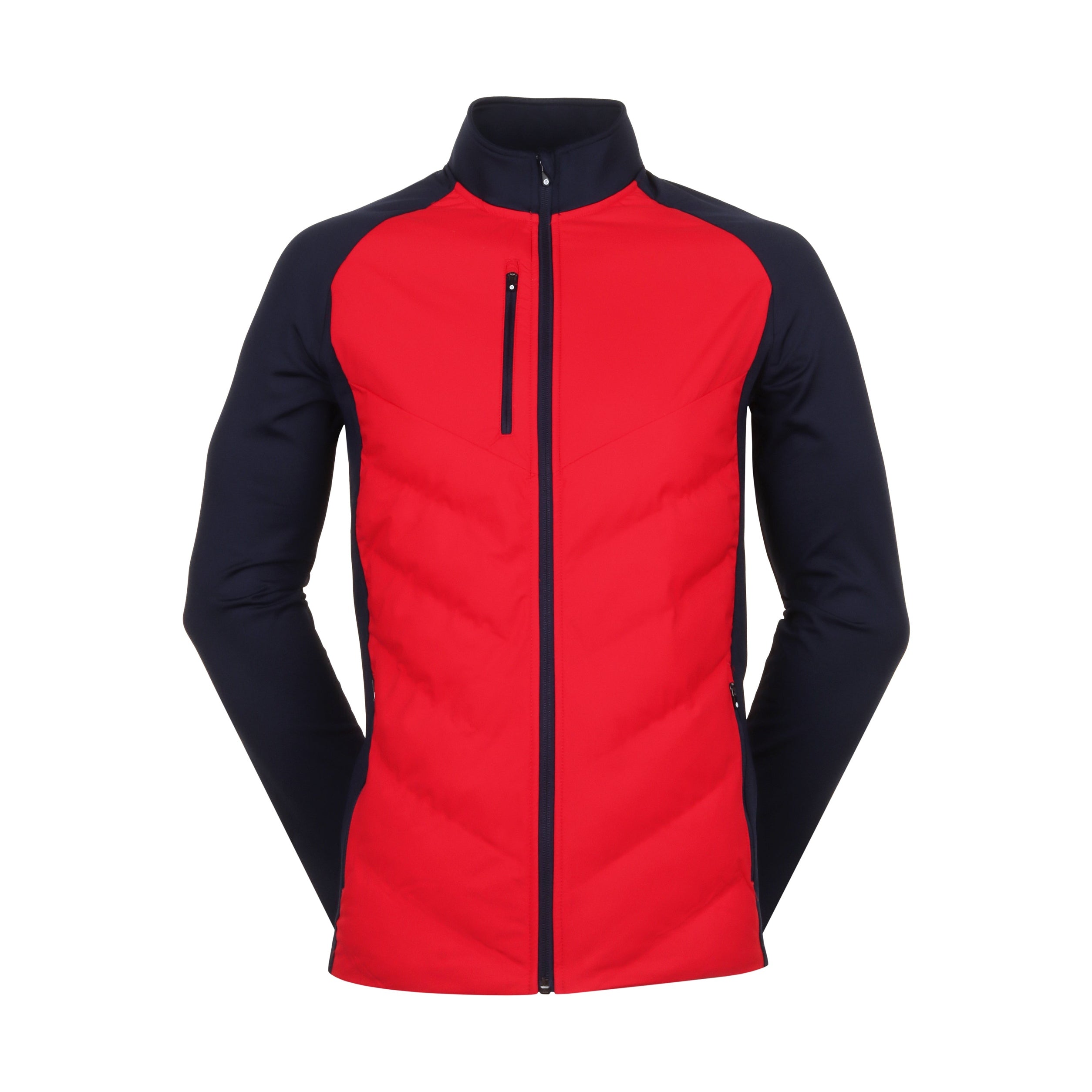 Sunderland Golf Davos Padded Jacket SUNMC93 DAV Red Navy Function18