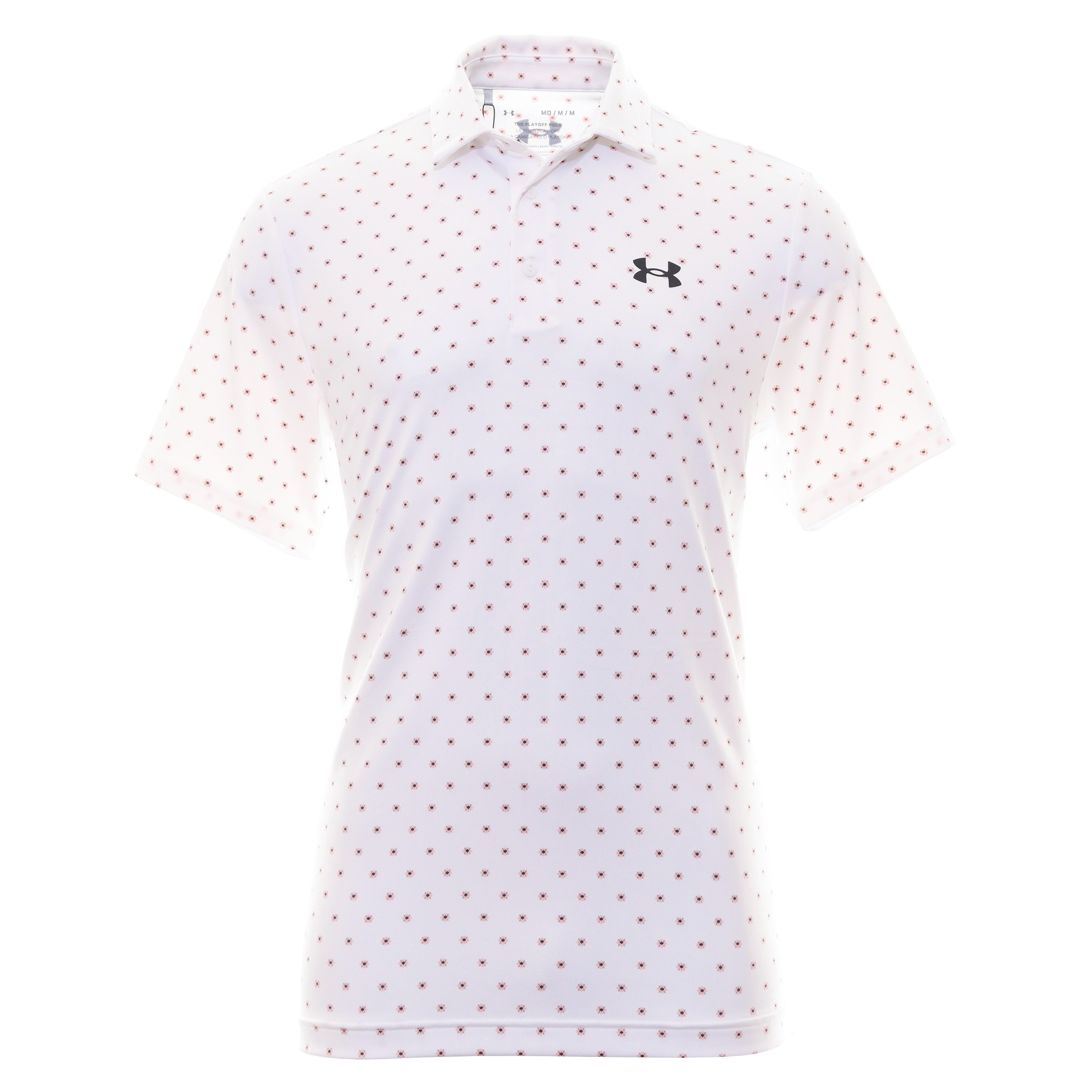 Under Armour Golf Playoff 3.0 Shirt 1378677 White Pink Fizz 107 