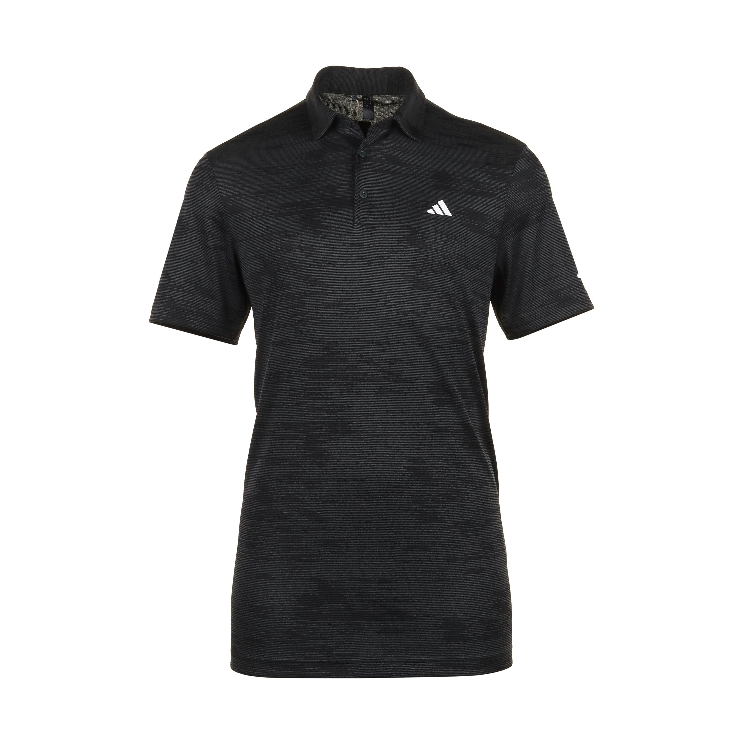 adidas Golf Ultimate365 Textured Stripe Shirt IW1411 Carbon Black Function18 Restrictedgs