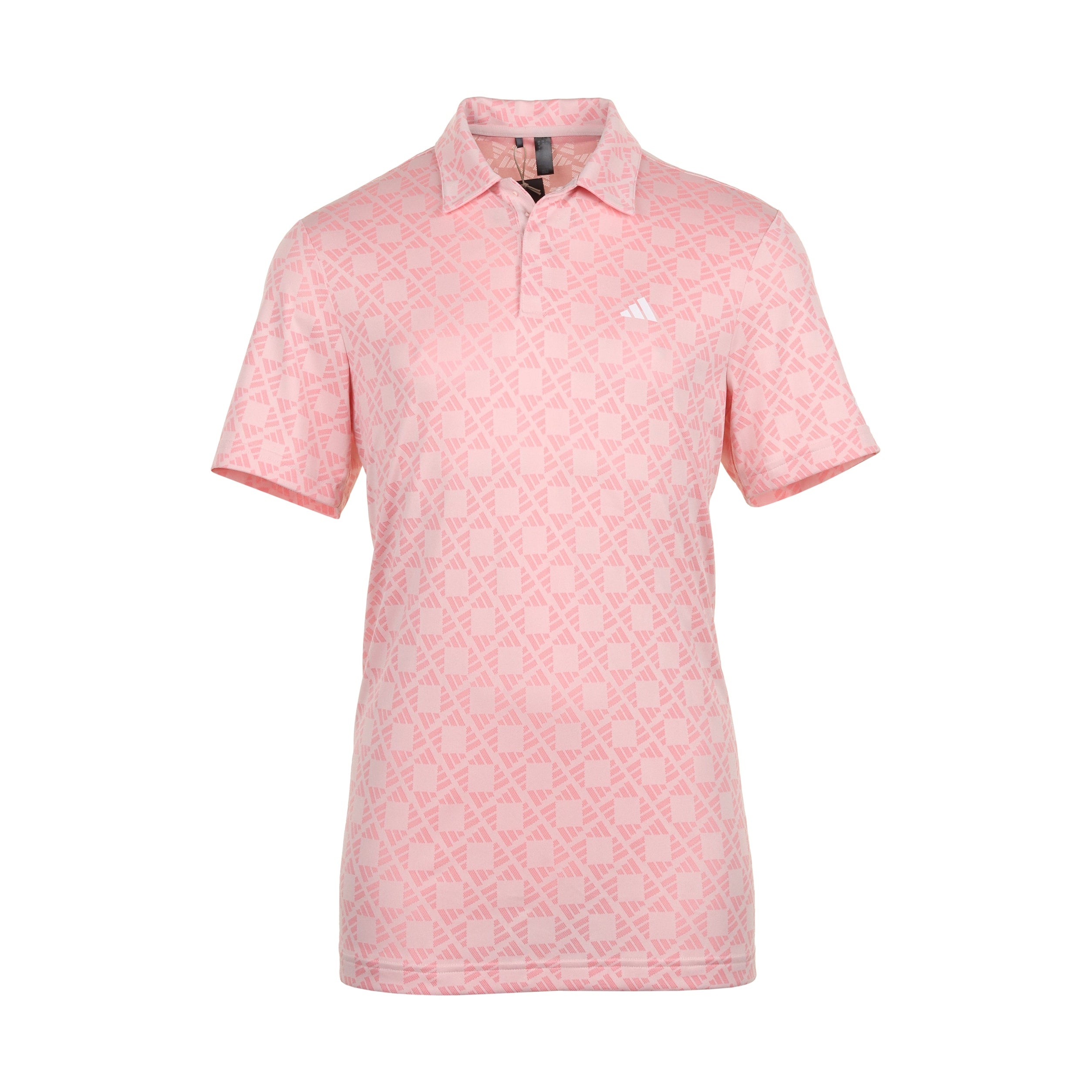 Pink adidas golf shirt on sale