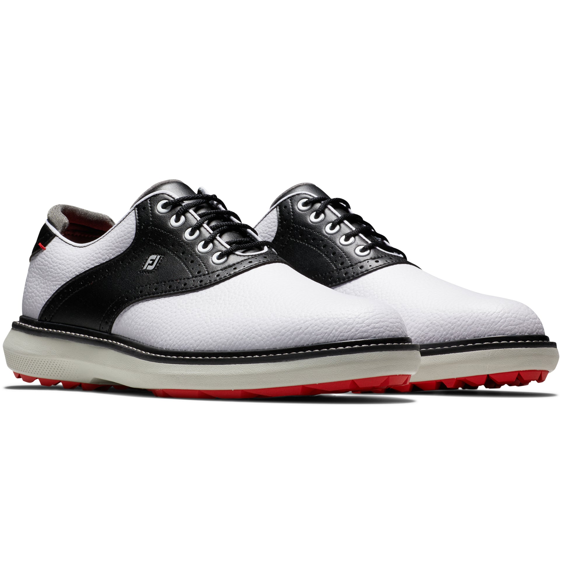 FootJoy FJ Traditions Spikeless Golf Shoes 57924 White Black Grey