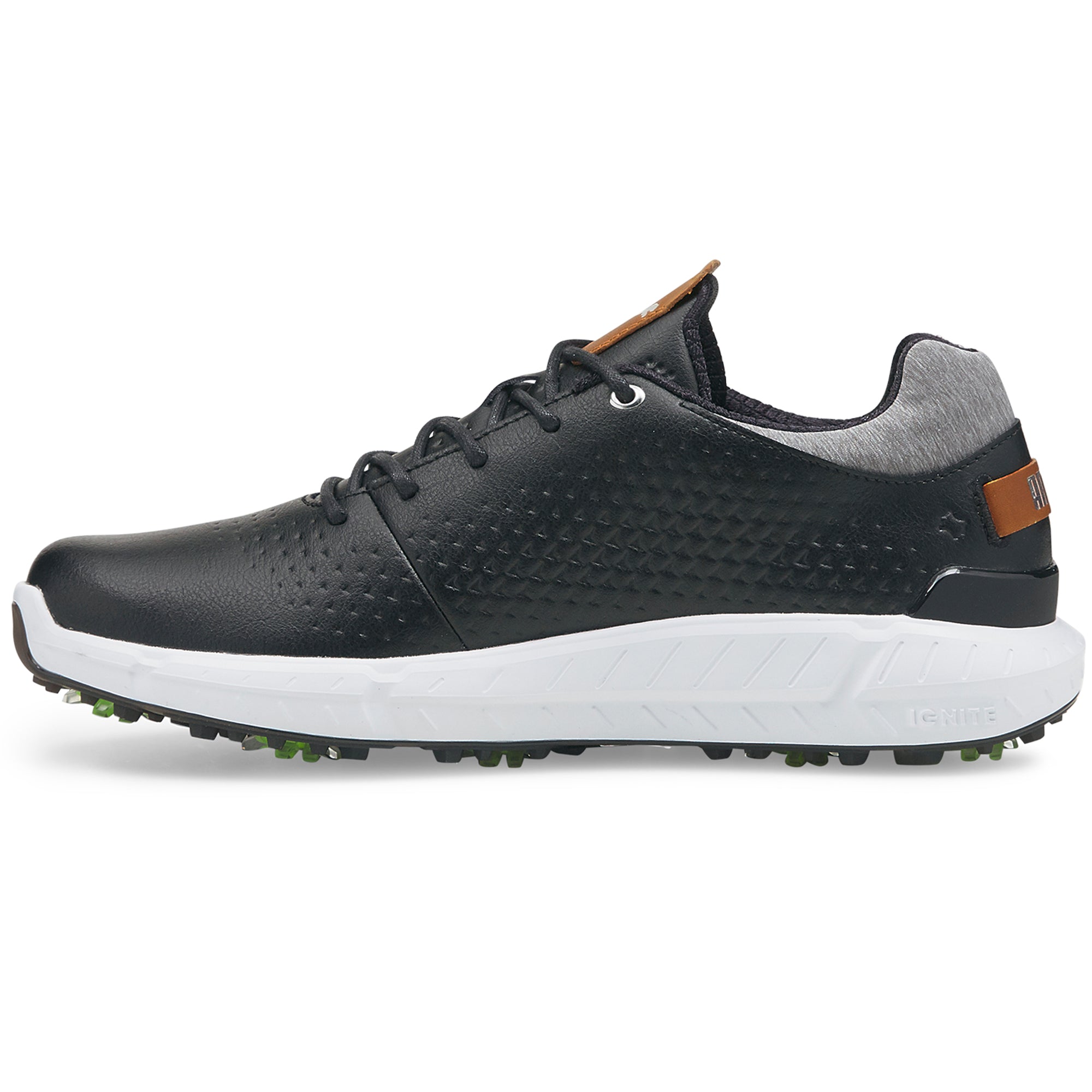 Puma Ignite Articulate Leather Golf Shoes 376155 Puma Black Silver 02 Function18 Restrictedgs