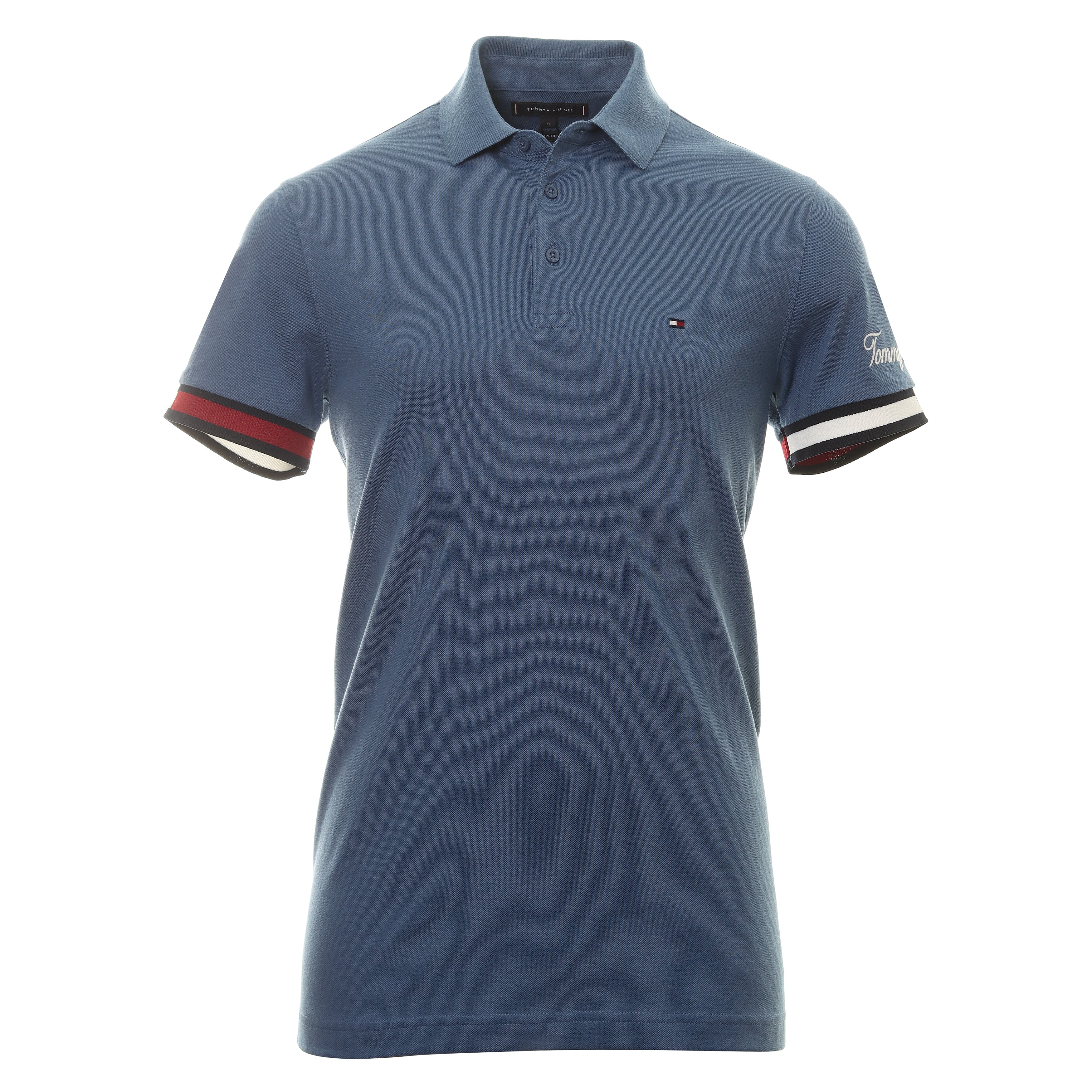 Tommy Hilfiger Flag Cuff Blue MW0MW30764 Shirt | Restrictedgs | Slim Function18 DBX Polo Coast