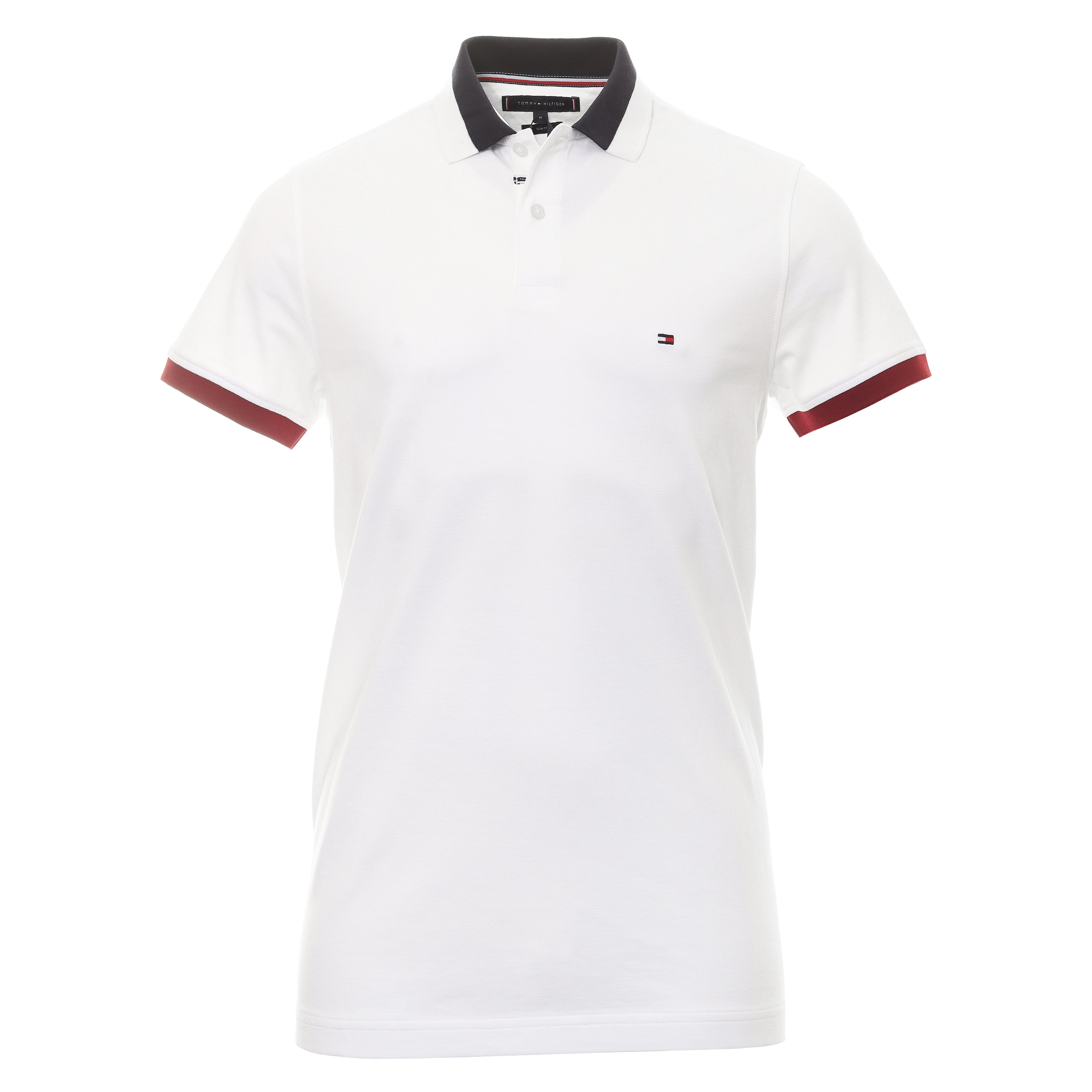 Tommy Hilfiger RWB Collar | | YBR Block MW0MW27777 Cuff Function18 Restrictedgs Shirt White Polo
