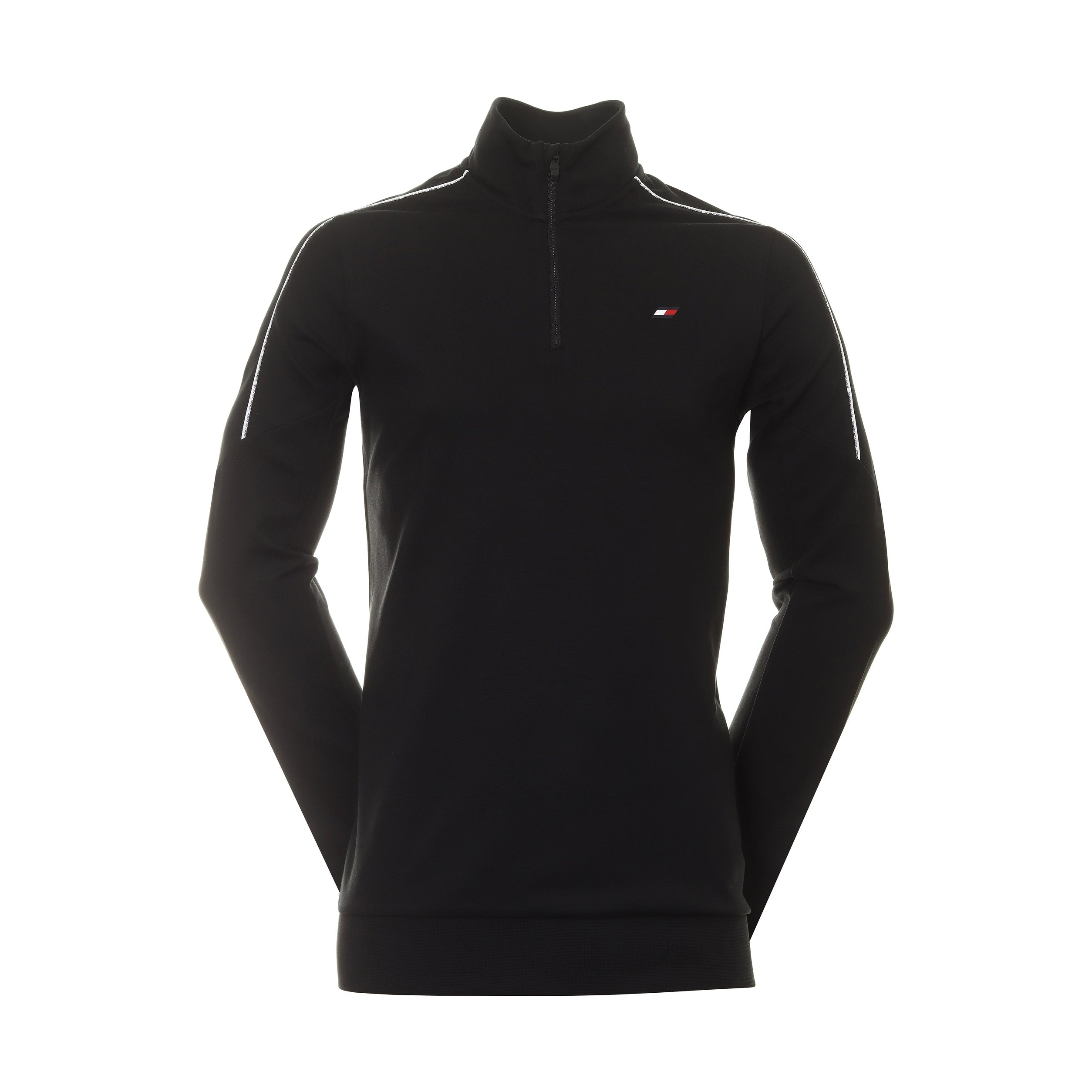 Tommy Sport Piping 1 4 Zip MW0MW28949 Black BDS Function18 Restrictedgs