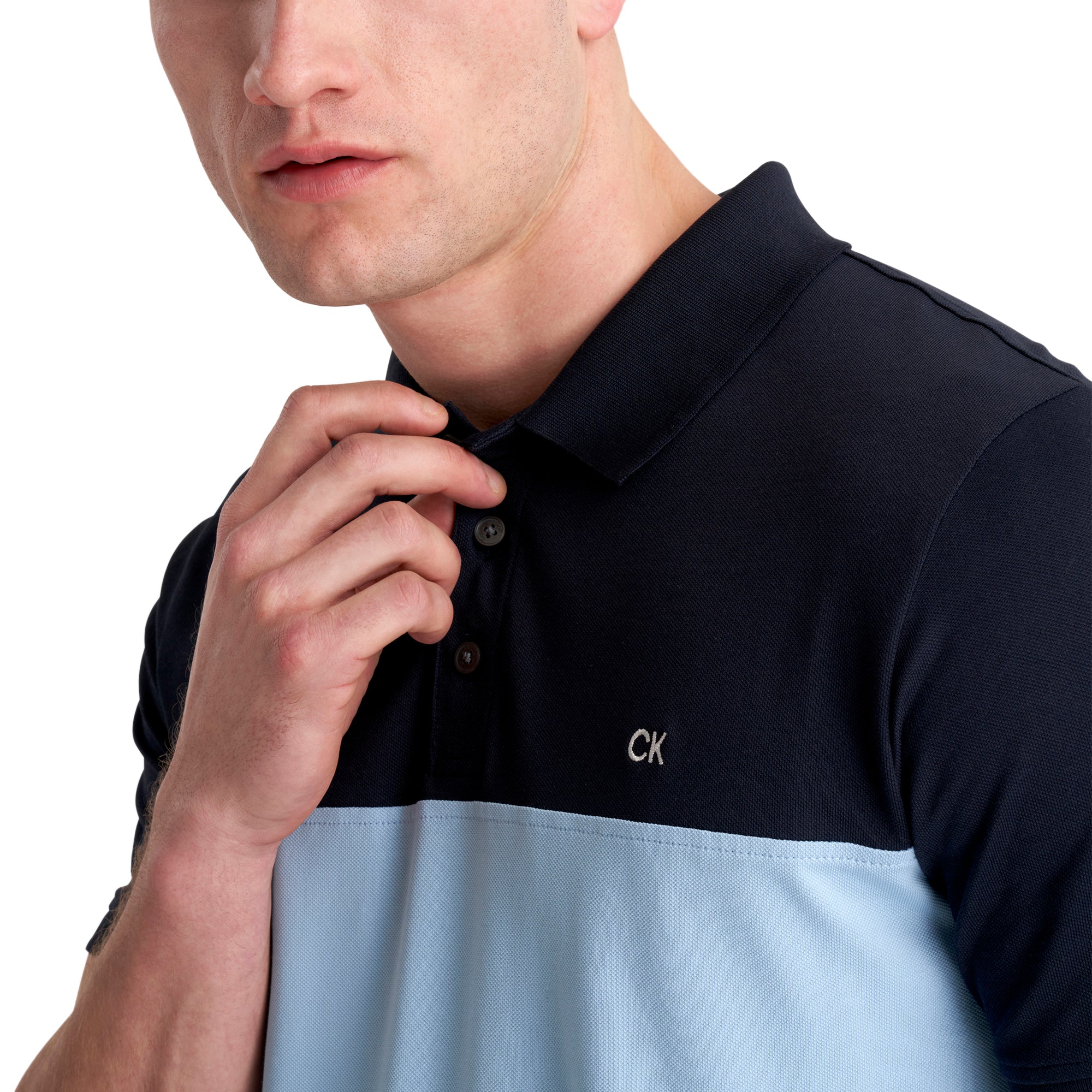 Calvin Klein Golf Colour Block Shirt Navy/Blue