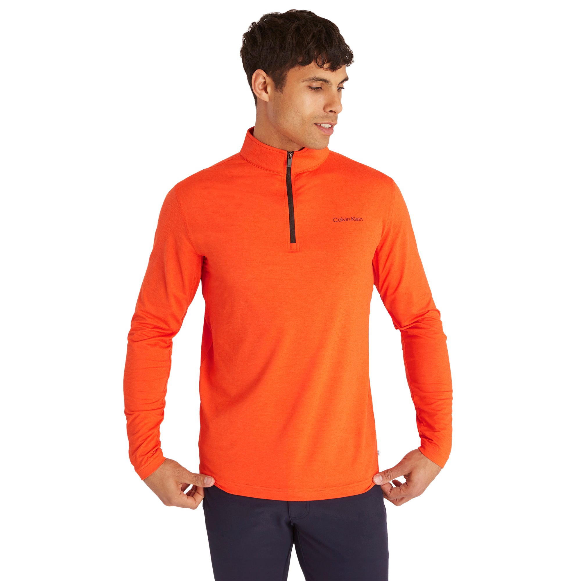 Calvin Klein Golf Newport 1/2 Zip Spicy Orange Marl