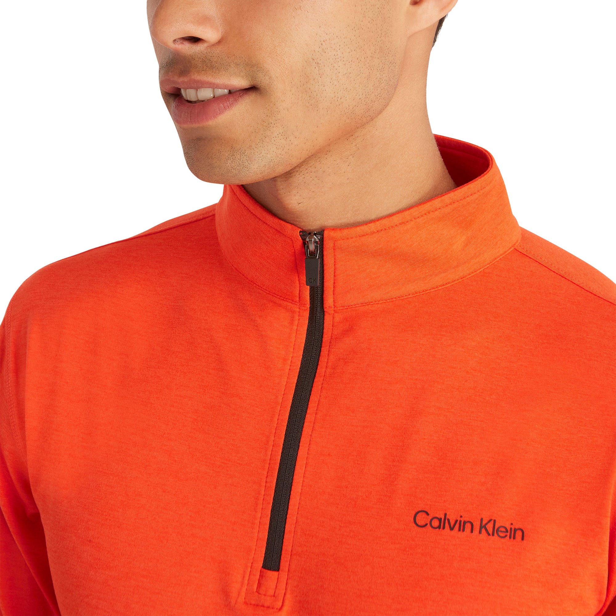 Calvin Klein Golf Newport 1/2 Zip Spicy Orange Marl