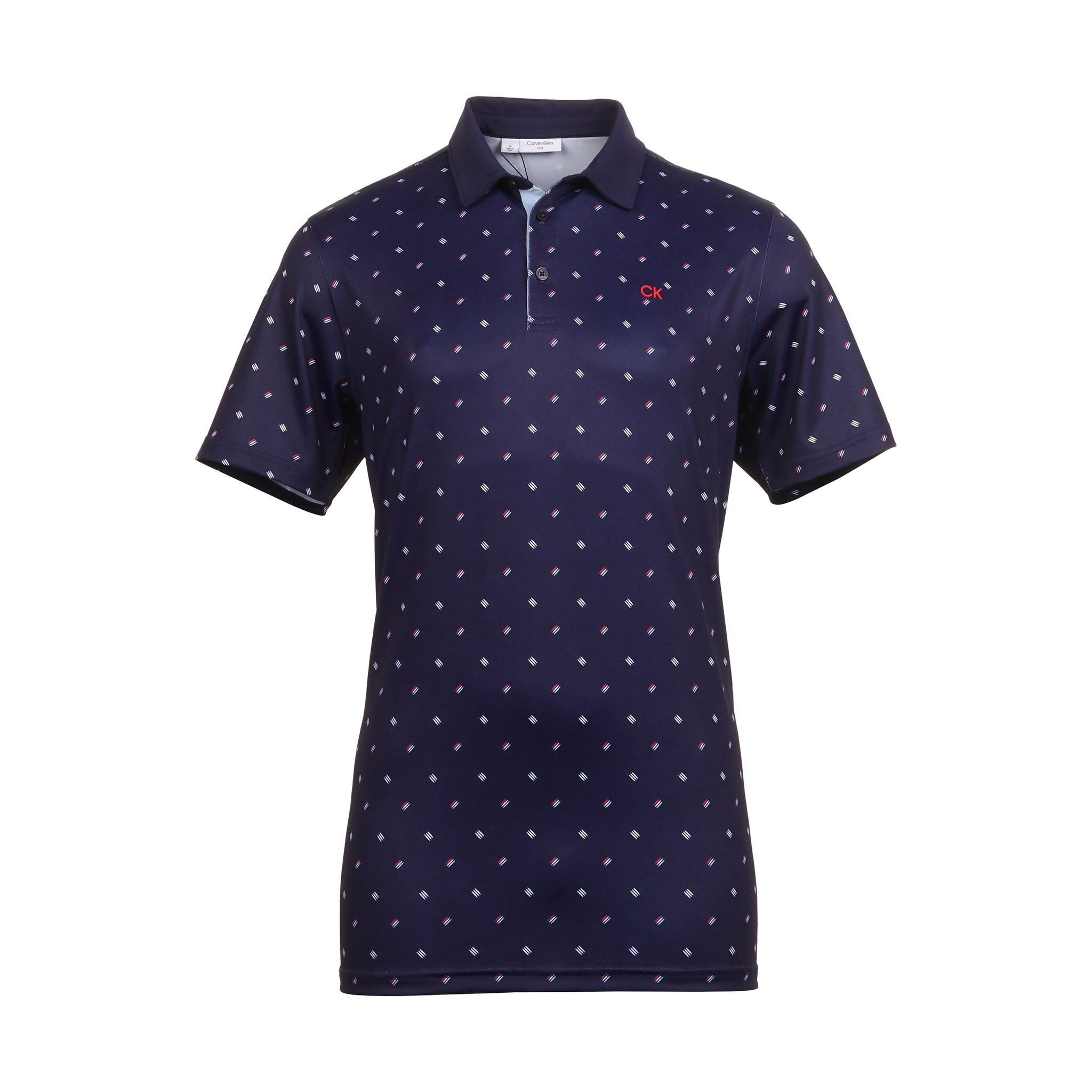 Calvin Klein Golf Treble Strike Print Shirt Evening Blue 