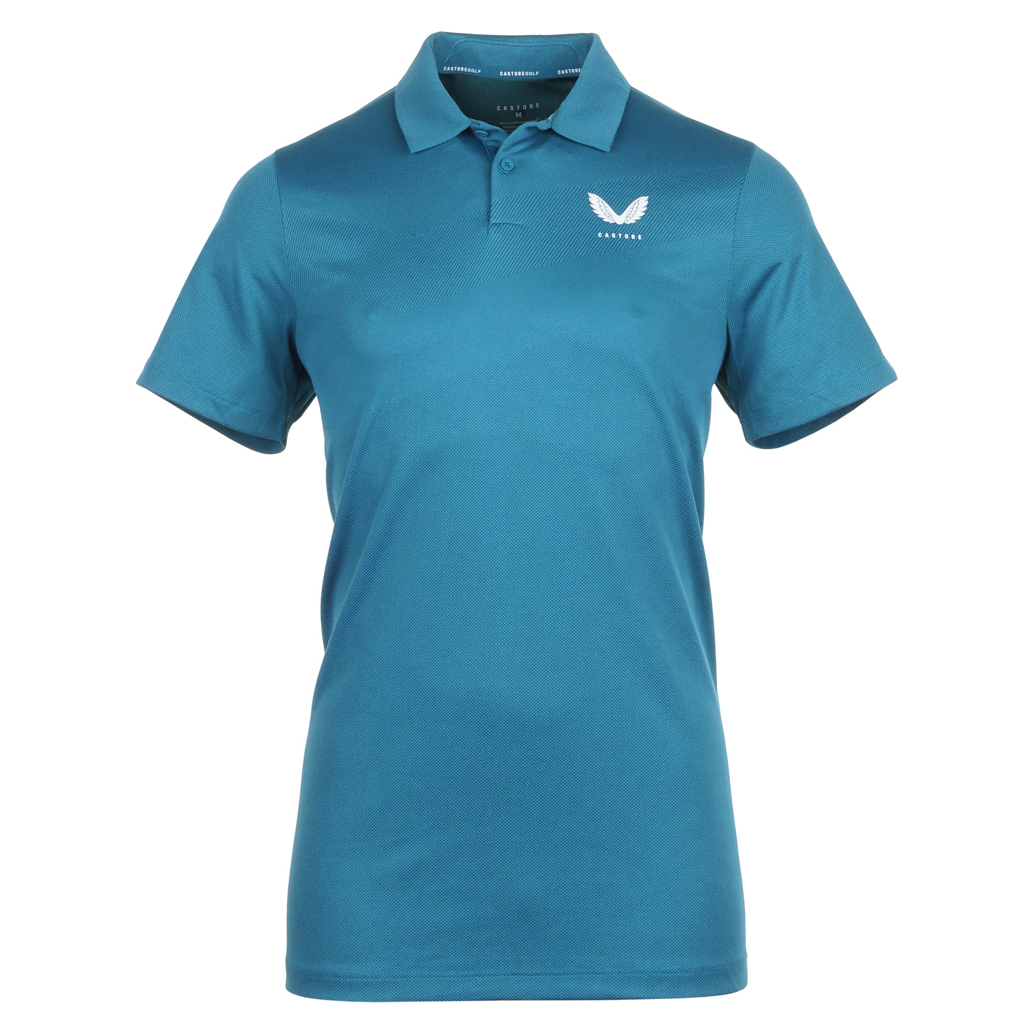 Castore Golf Engineered Knit Polo Shirt Dark Aqua