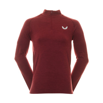 Castore Golf Seamless Mock 1/4 Zip Cabernet