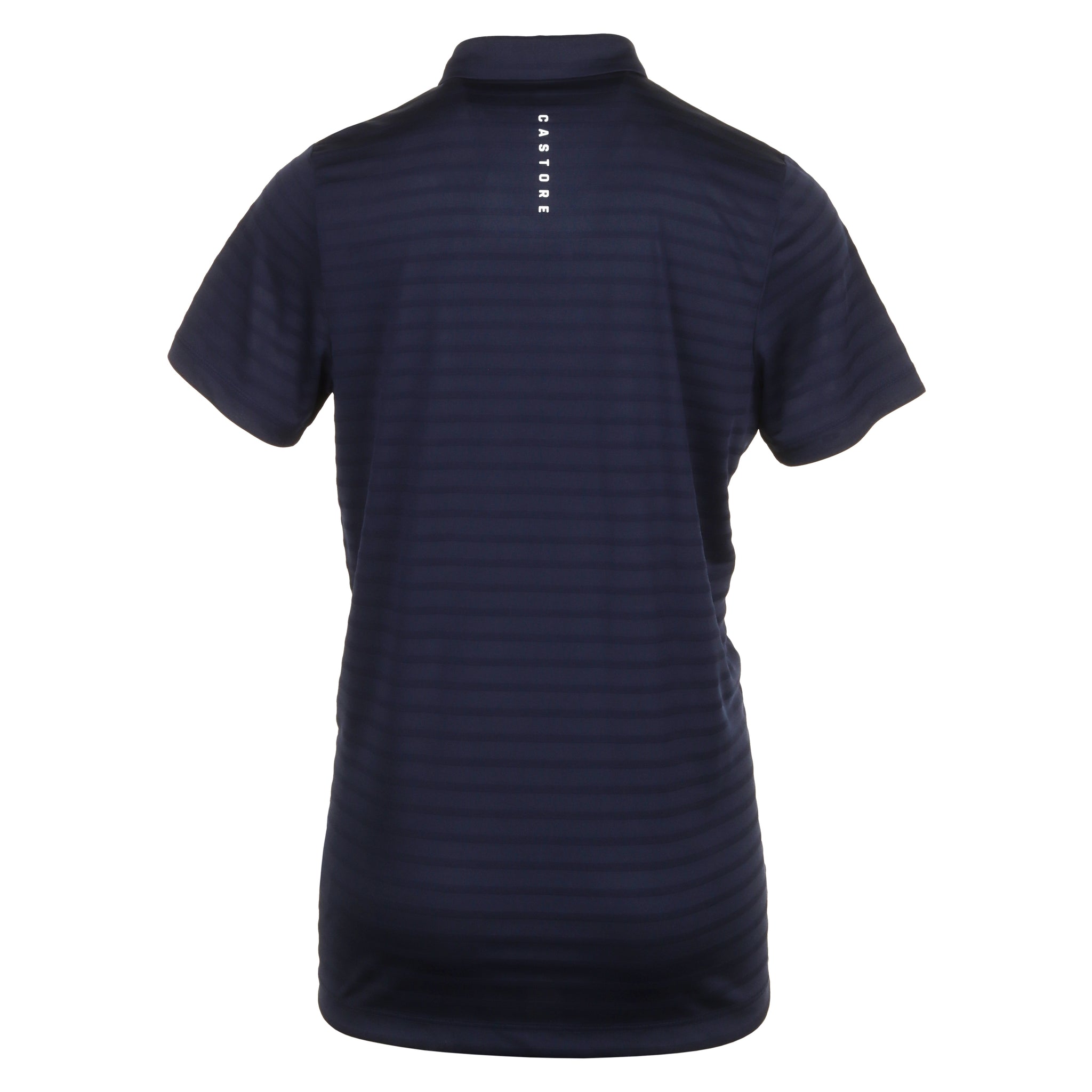 Castore Golf Textured Pique Stripe Polo Shirt Midnight Navy 021