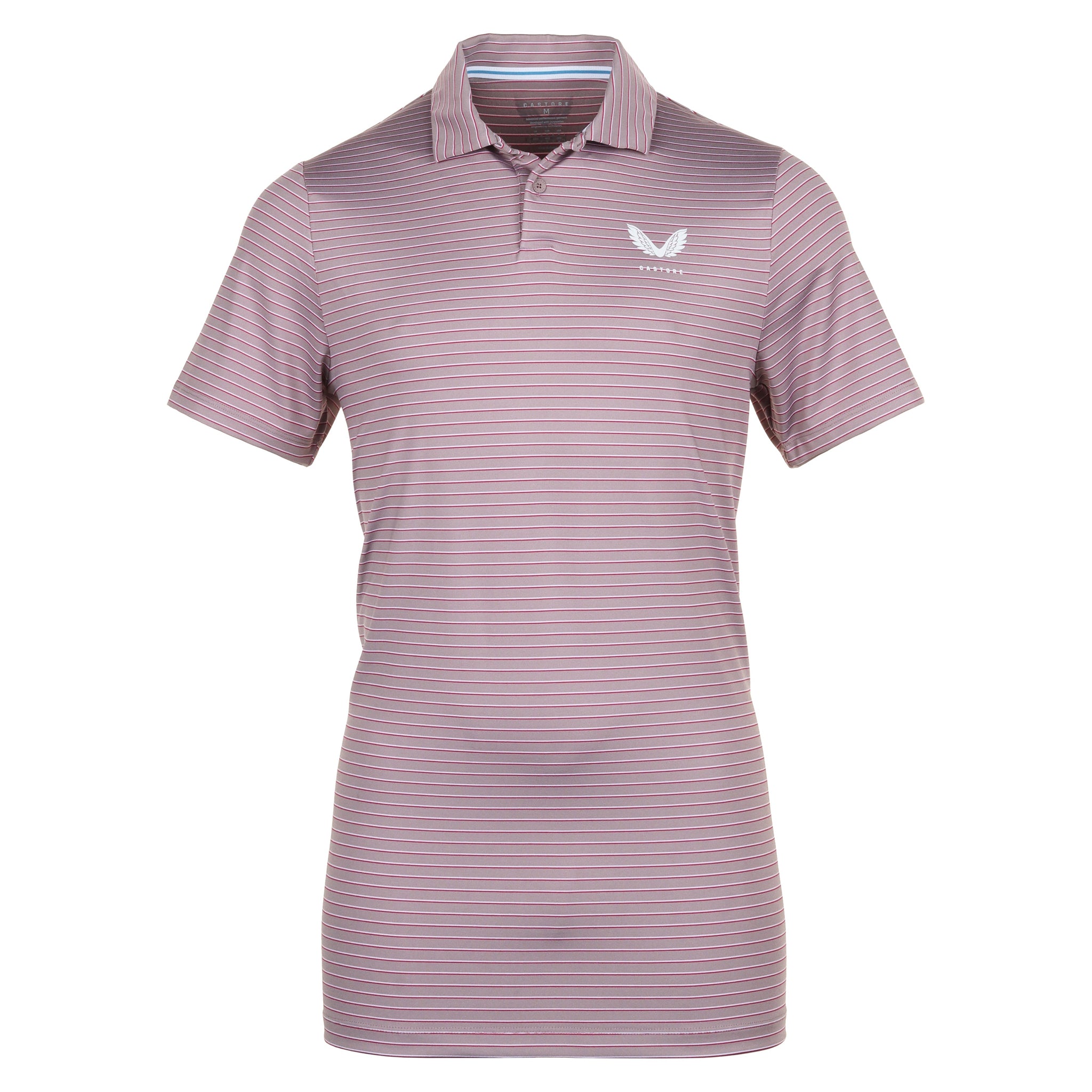 Castore Golf Yarn Dye Stripe Polo Shirt Mineral 160