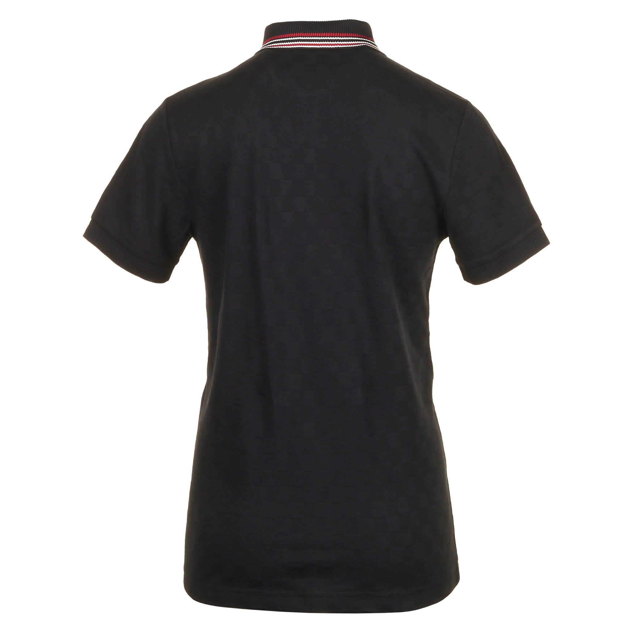 Emporio Armani EA7 Check Pique Polo Shirt Black 1200