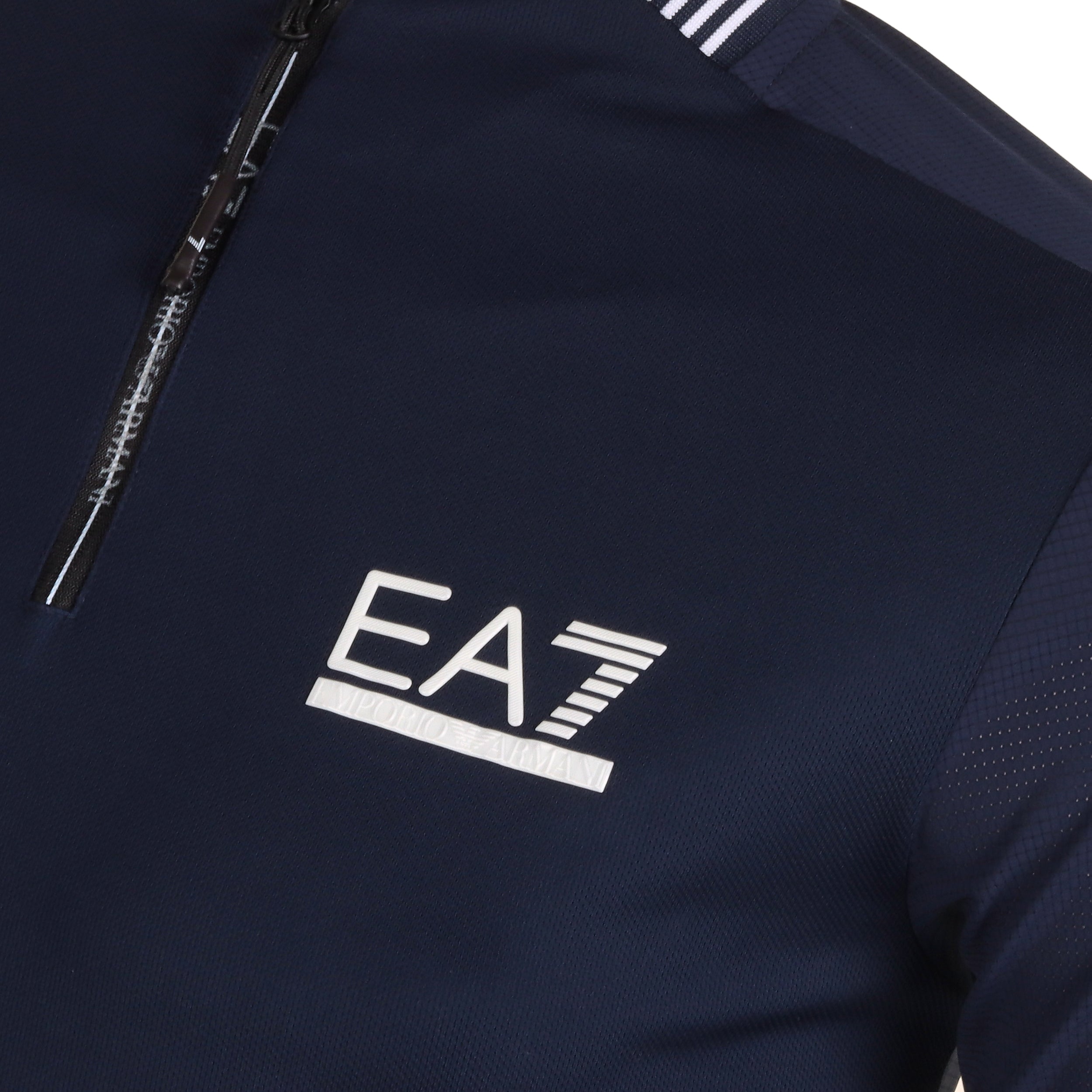 Emporio Armani EA7 Golf Ventus7 Zip Neck LS Shirt PJMLZ-3DPT03 Navy ...