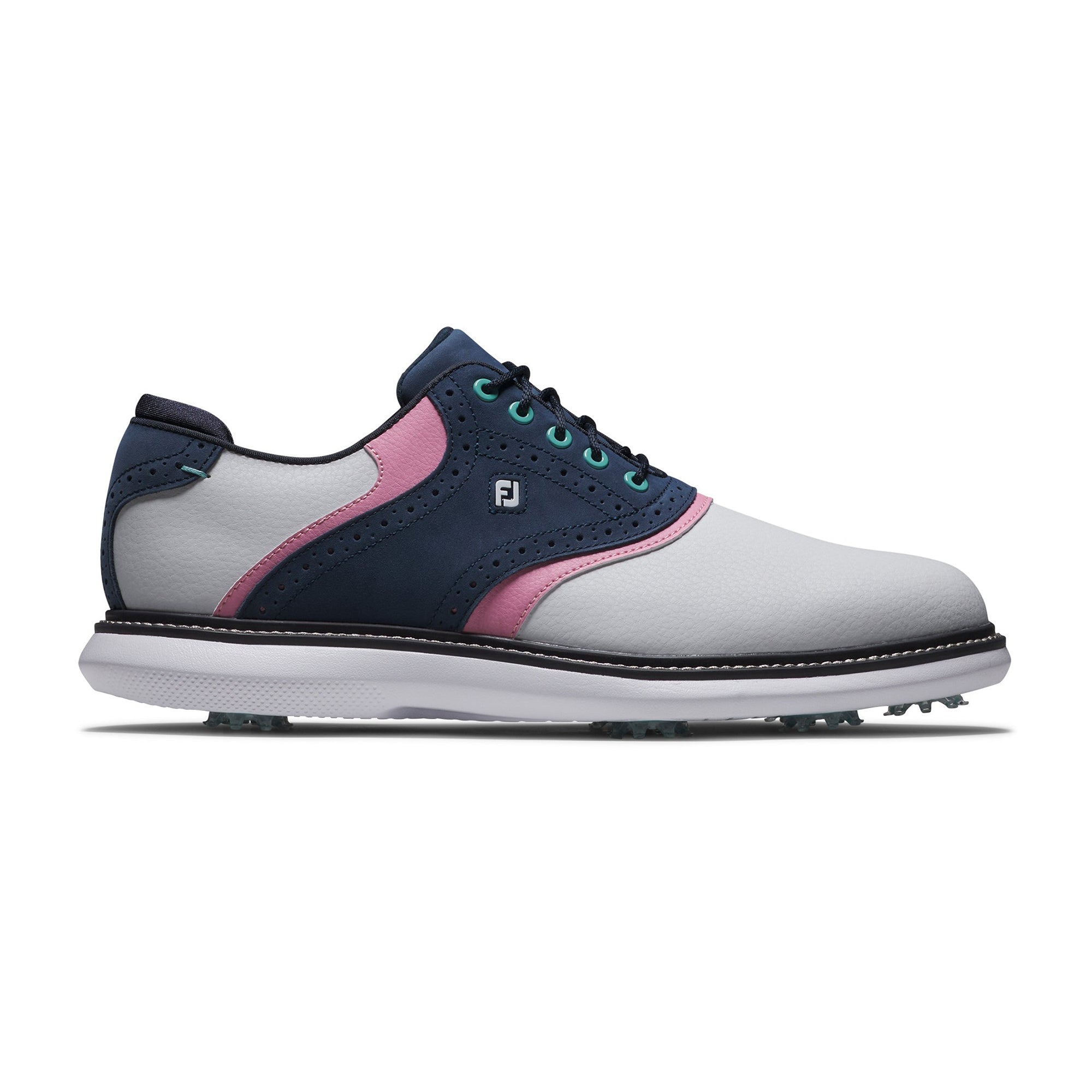 FootJoy FJ Traditions LE Golf Shoes White/Navy/Pink