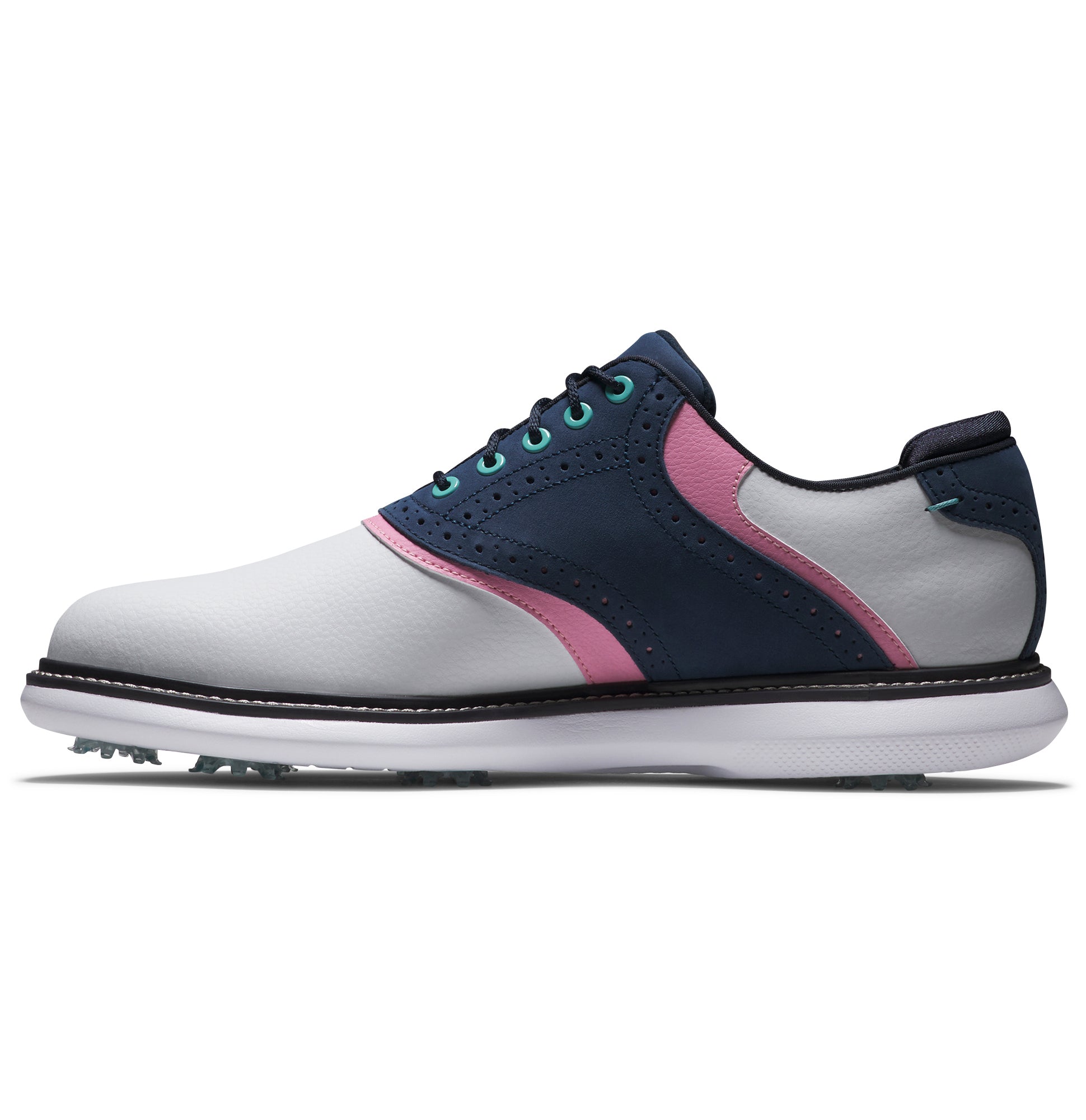 FootJoy FJ Traditions LE Golf Shoes White/Navy/Pink