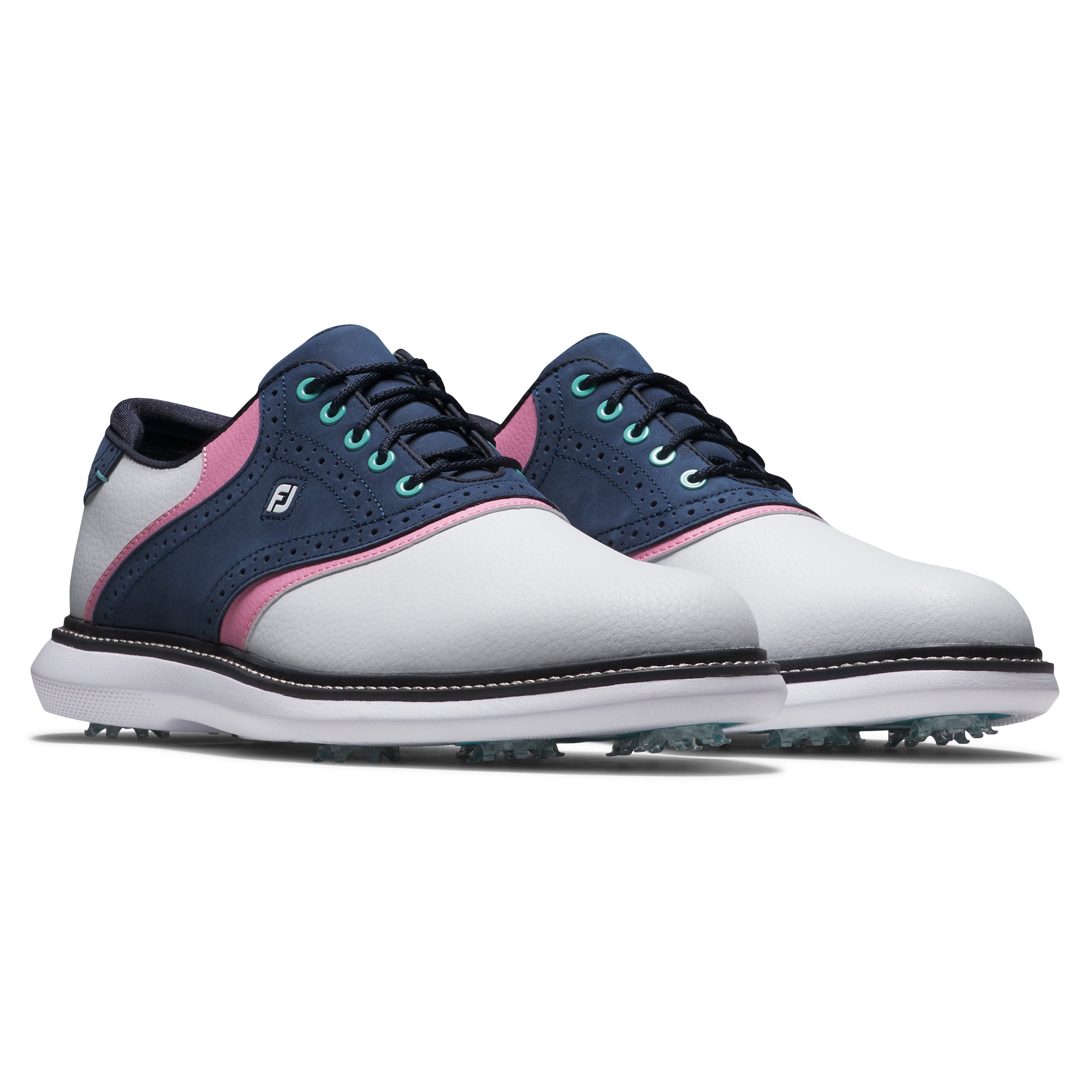 FootJoy FJ Traditions LE Golf Shoes White/Navy/Pink