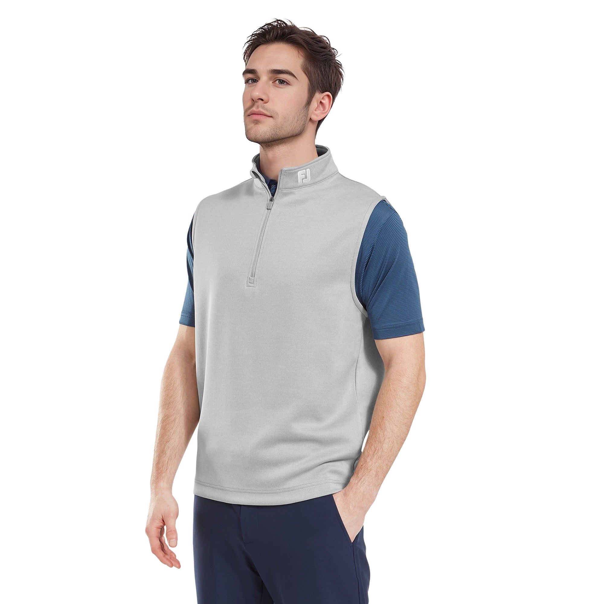 FootJoy Half Zip Vest Grey