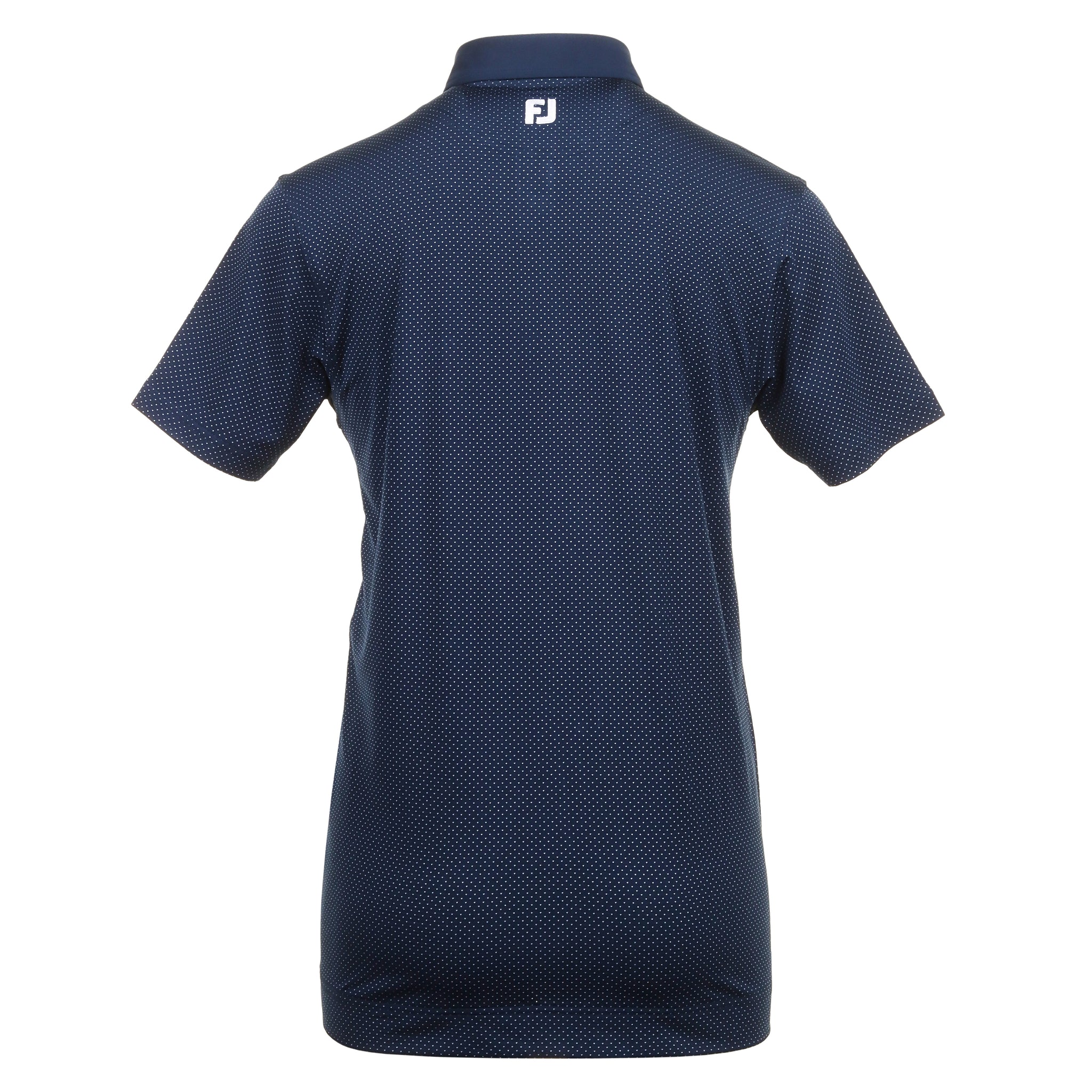 FootJoy Jacquard Dot Lisle Golf Shirt Navy/White