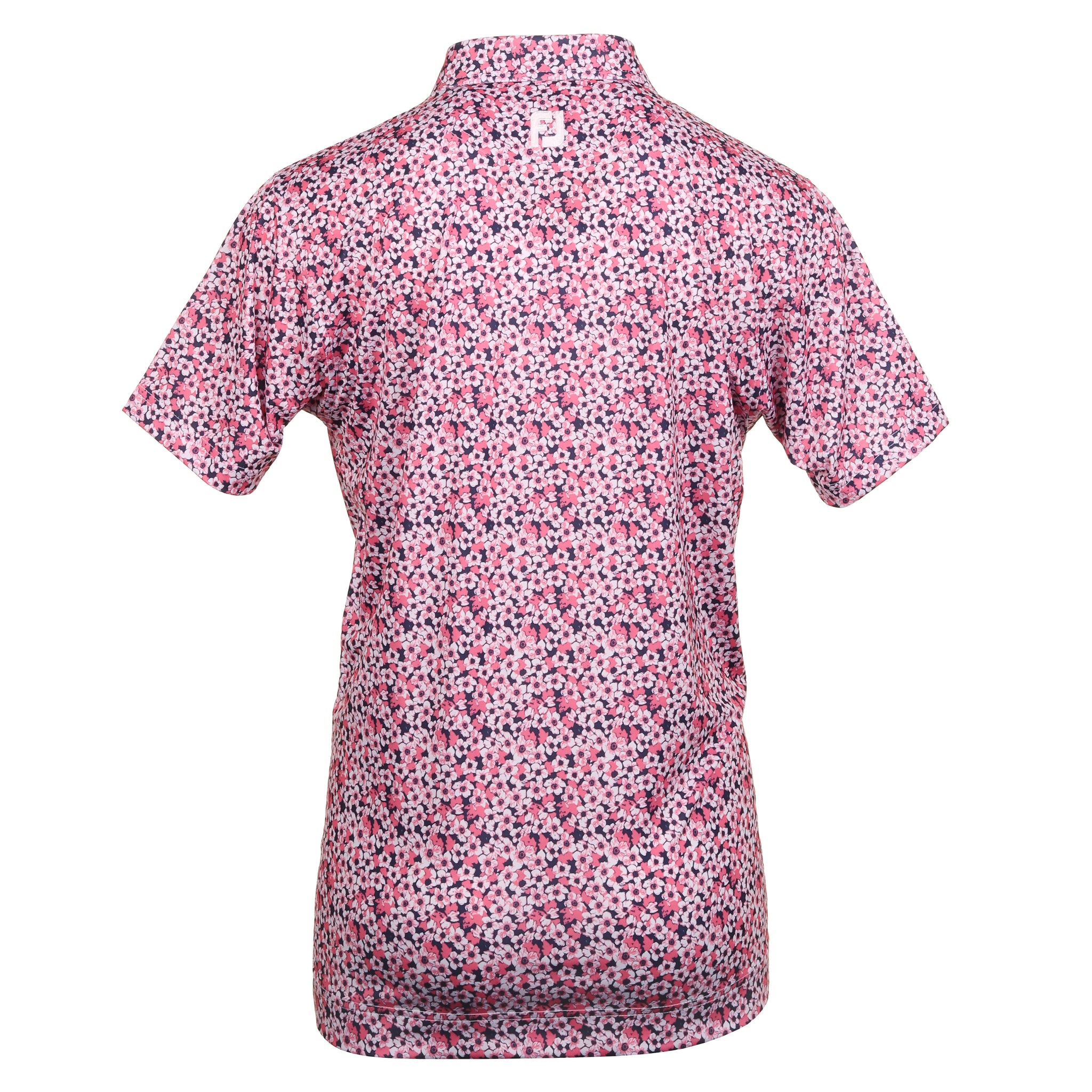 FootJoy Primrose Print Lisle Golf Shirt 81568 Coral Red | Function18 ...