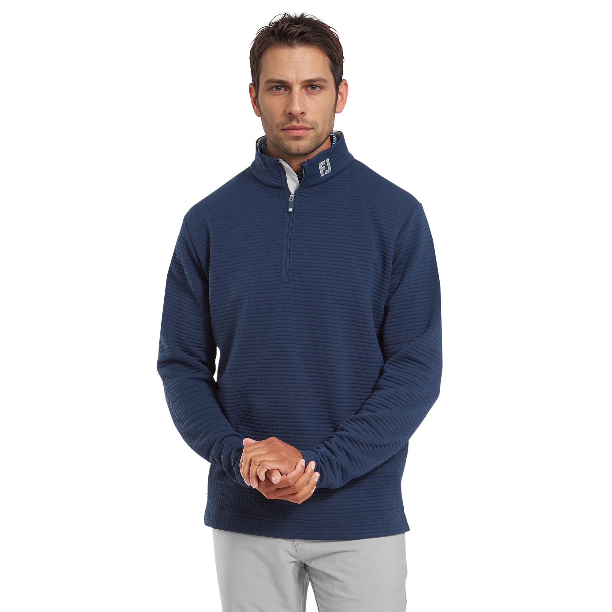 FootJoy Quilt Texture Chill Out Pullover Navy