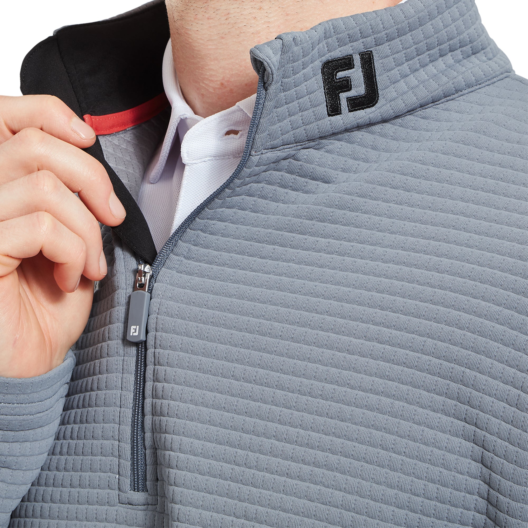 FootJoy Quilt Texture Chill Out Pullover Flint