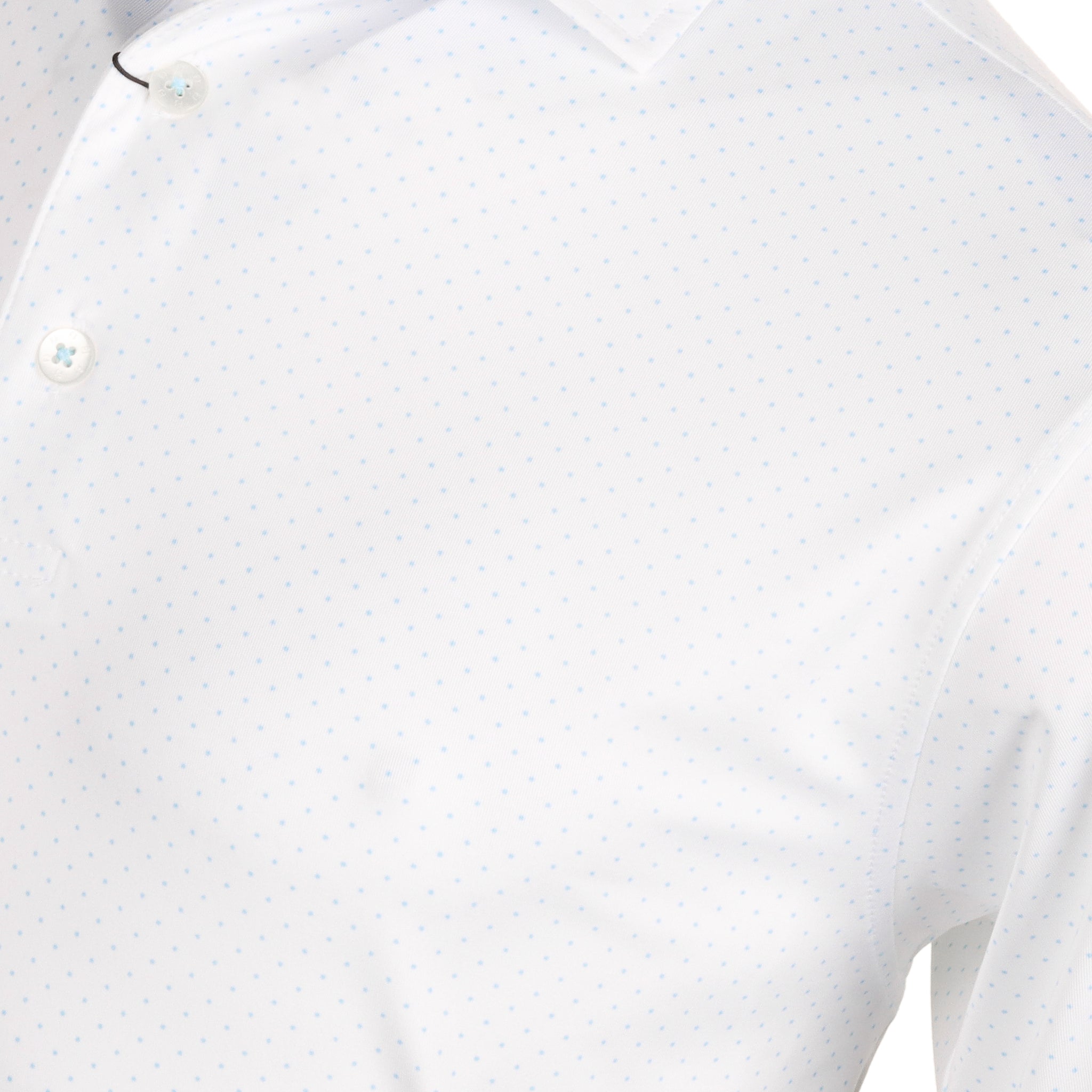 FootJoy Stretch Dot Print Lisle Golf Shirt White/Light Blue