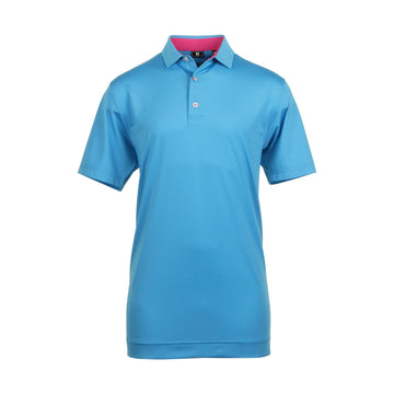 FootJoy Stretch Dot Print Lisle Golf Shirt