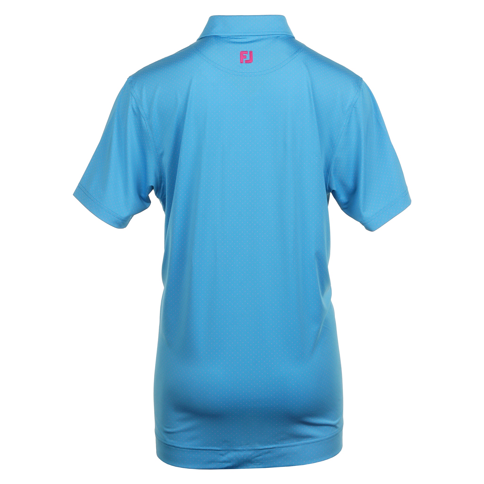 FootJoy Stretch Dot Print Lisle Golf Shirt Ocean/Berry