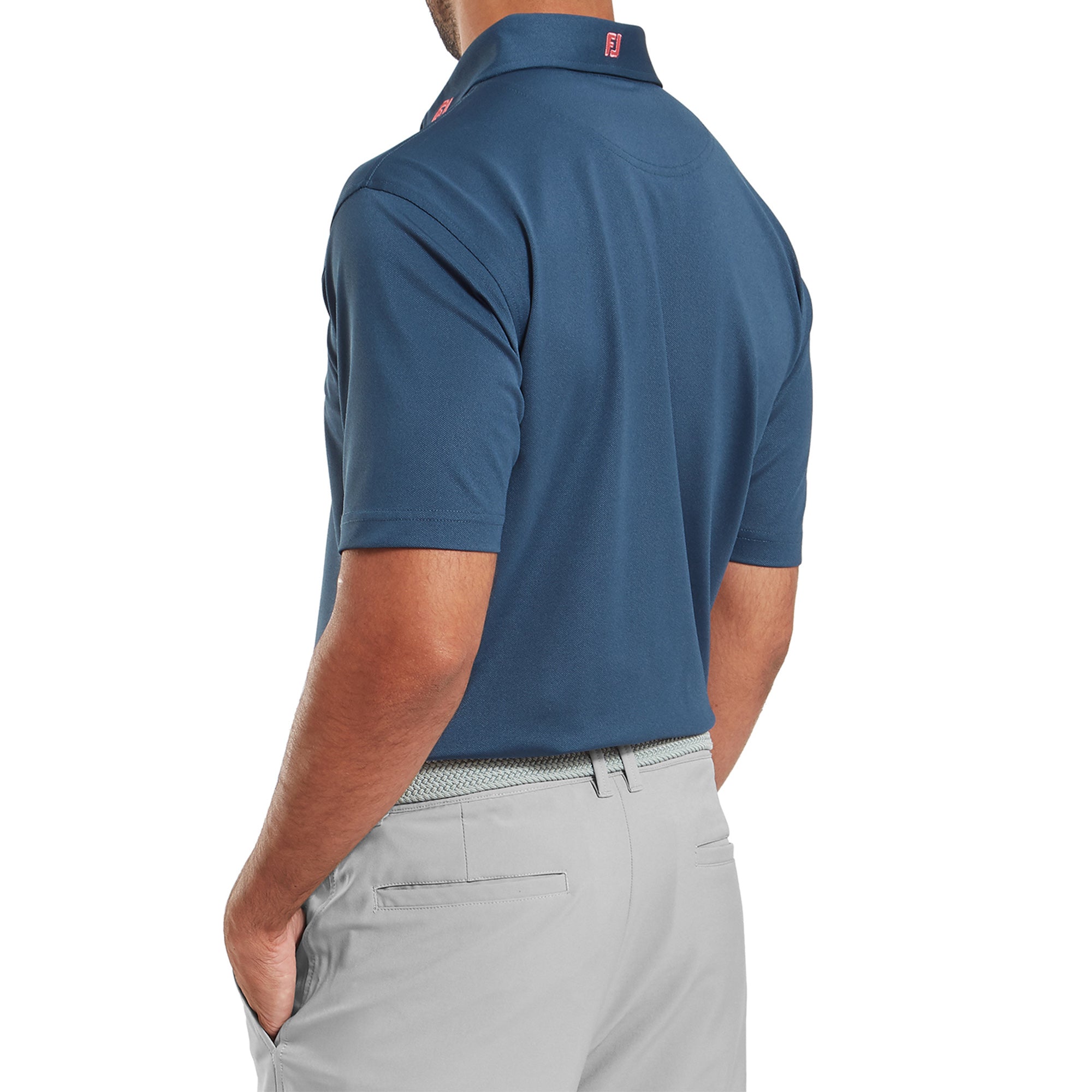 FootJoy Stretch Pique Solid Golf Shirt - Dark Denim_2