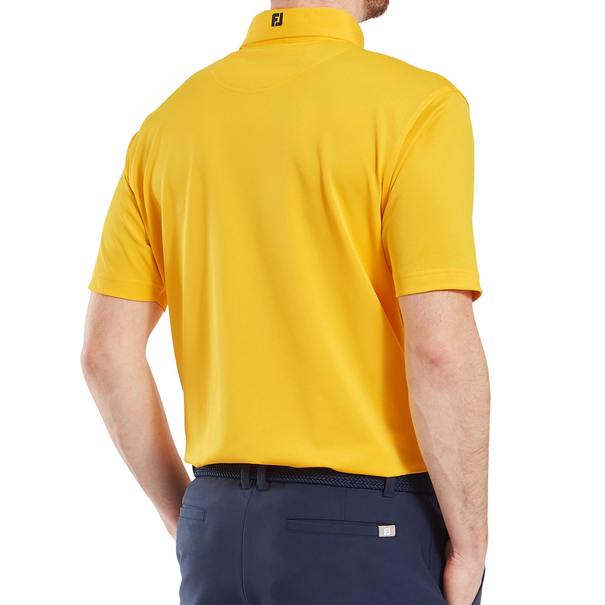 FootJoy Stretch Pique Solid Golf Shirt - Taxi_2