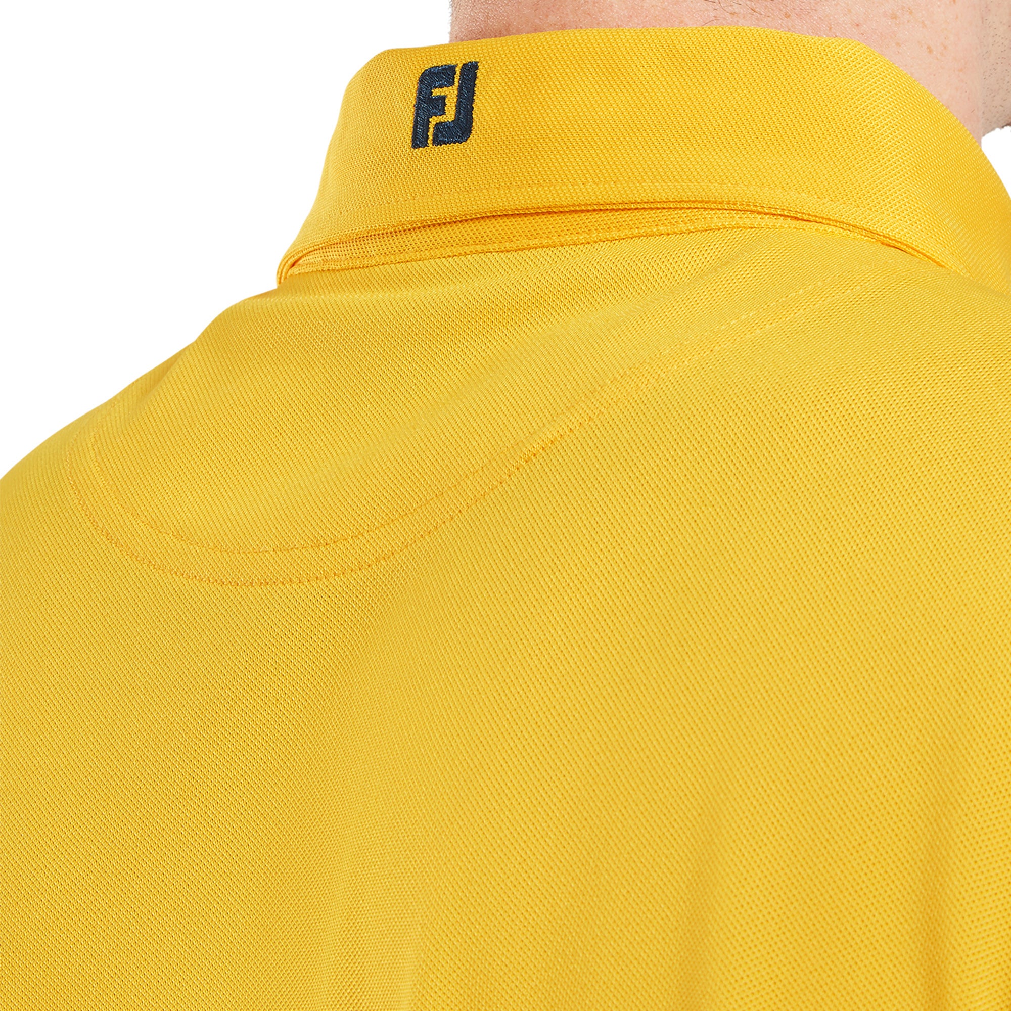 FootJoy Stretch Pique Solid Golf Shirt - Taxi_3