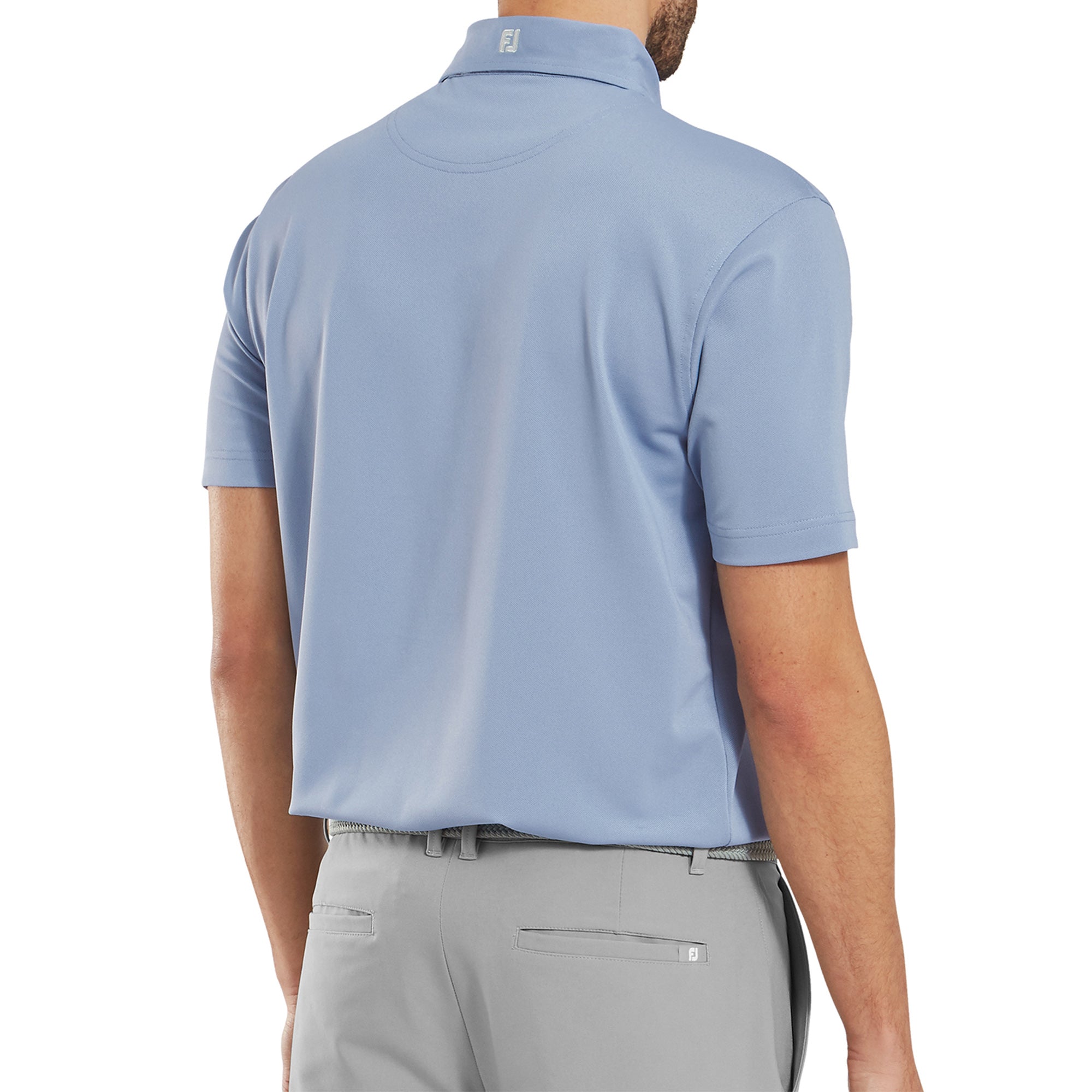 FootJoy Stretch Pique Solid Golf Shirt - Blue Jay_2