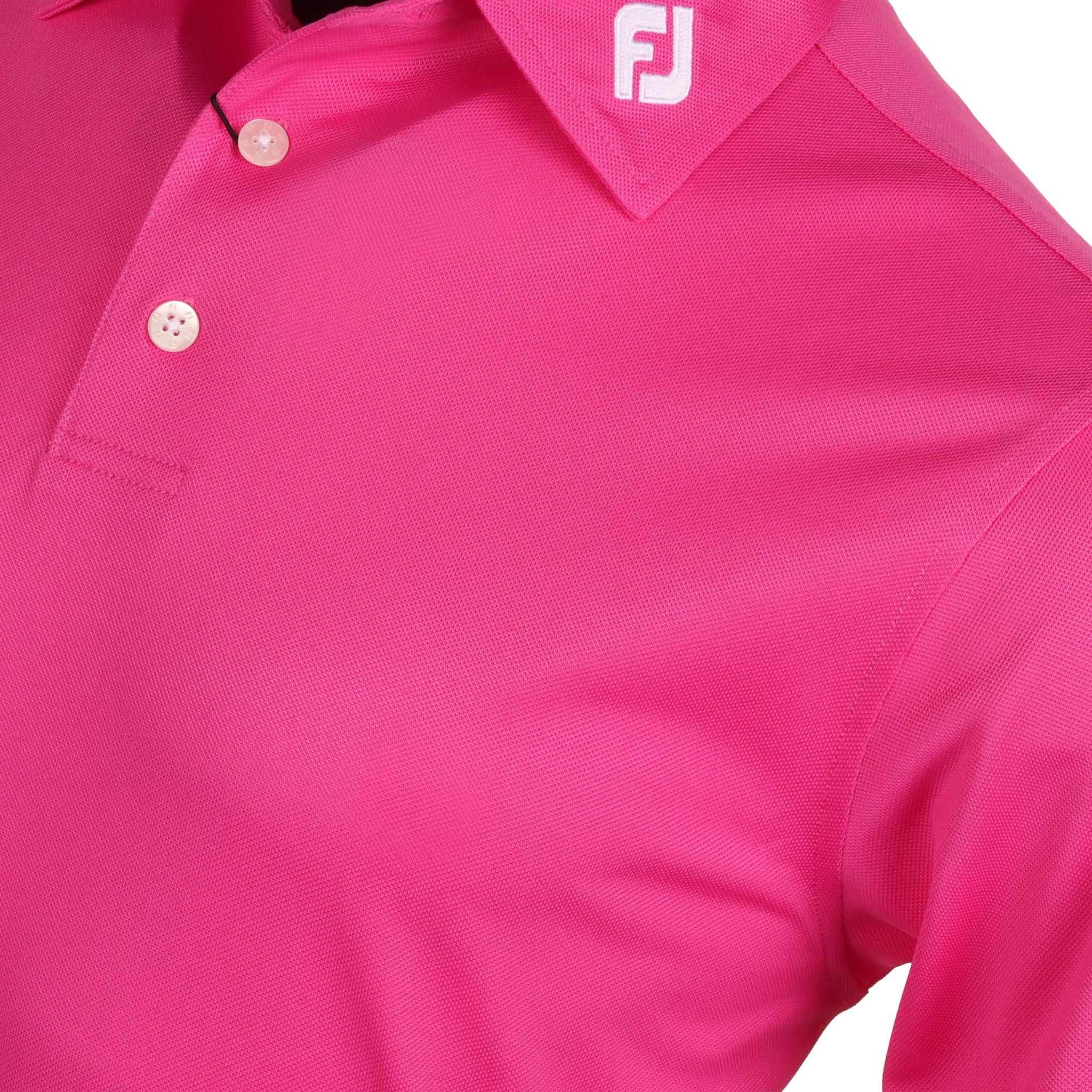 FootJoy Stretch Pique Solid Golf Shirt - Hot Pink_3