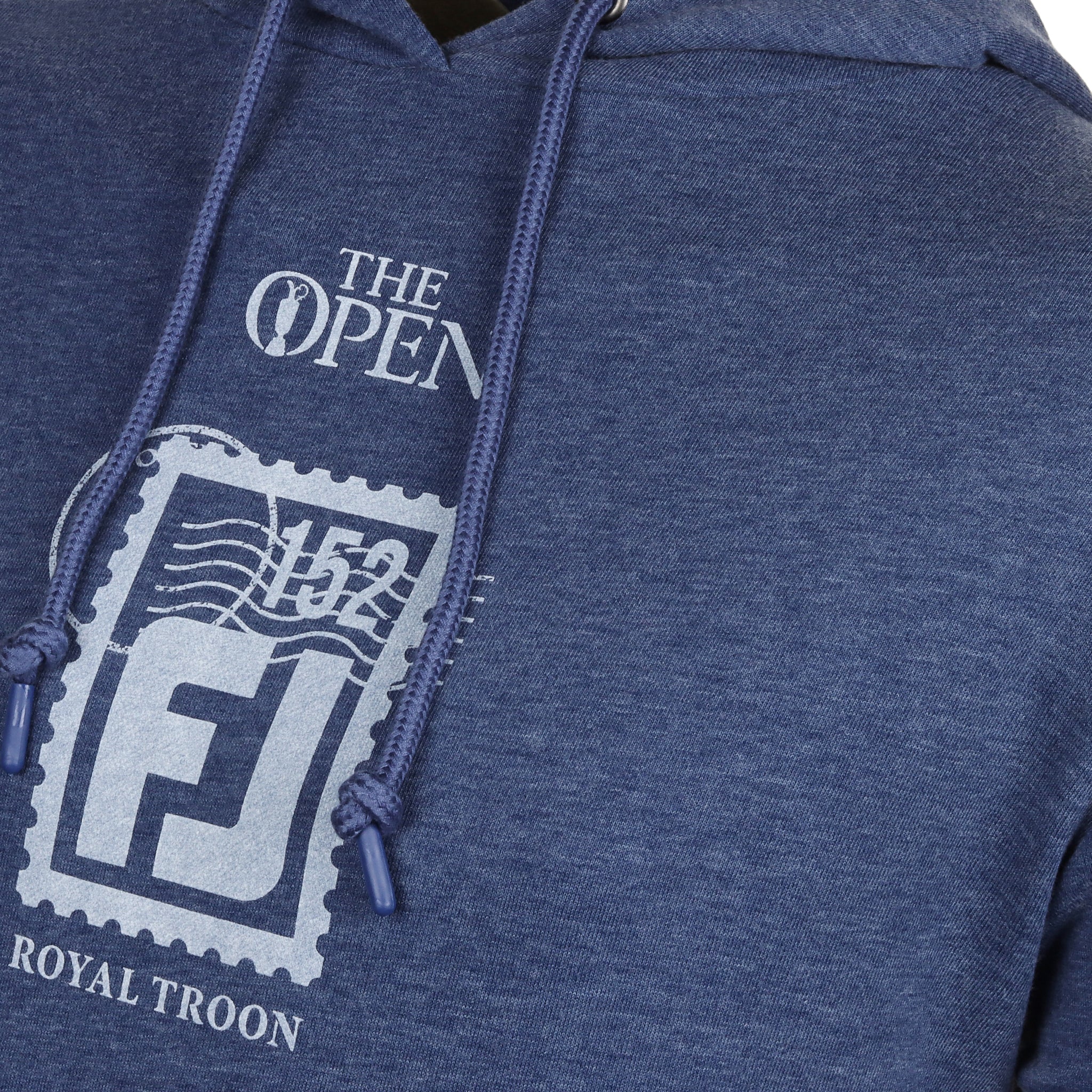 FootJoy The Open Postage Stamp Hoodie 32472 Heather Open Blue Function18