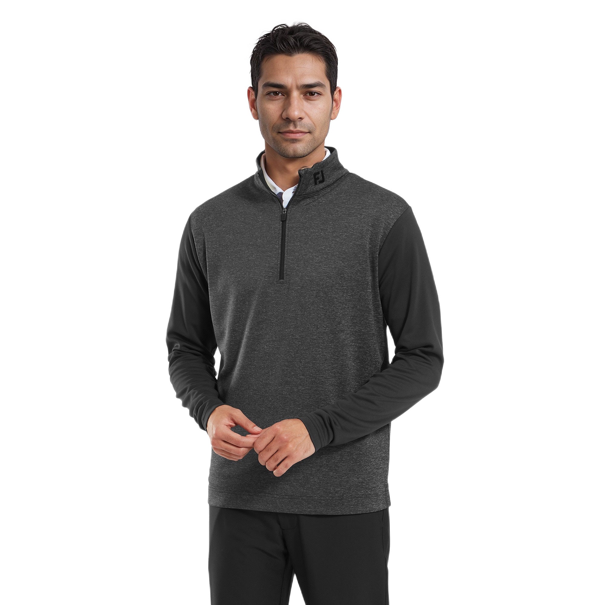 FootJoy Tonal Heather Chill Out Pullover Black