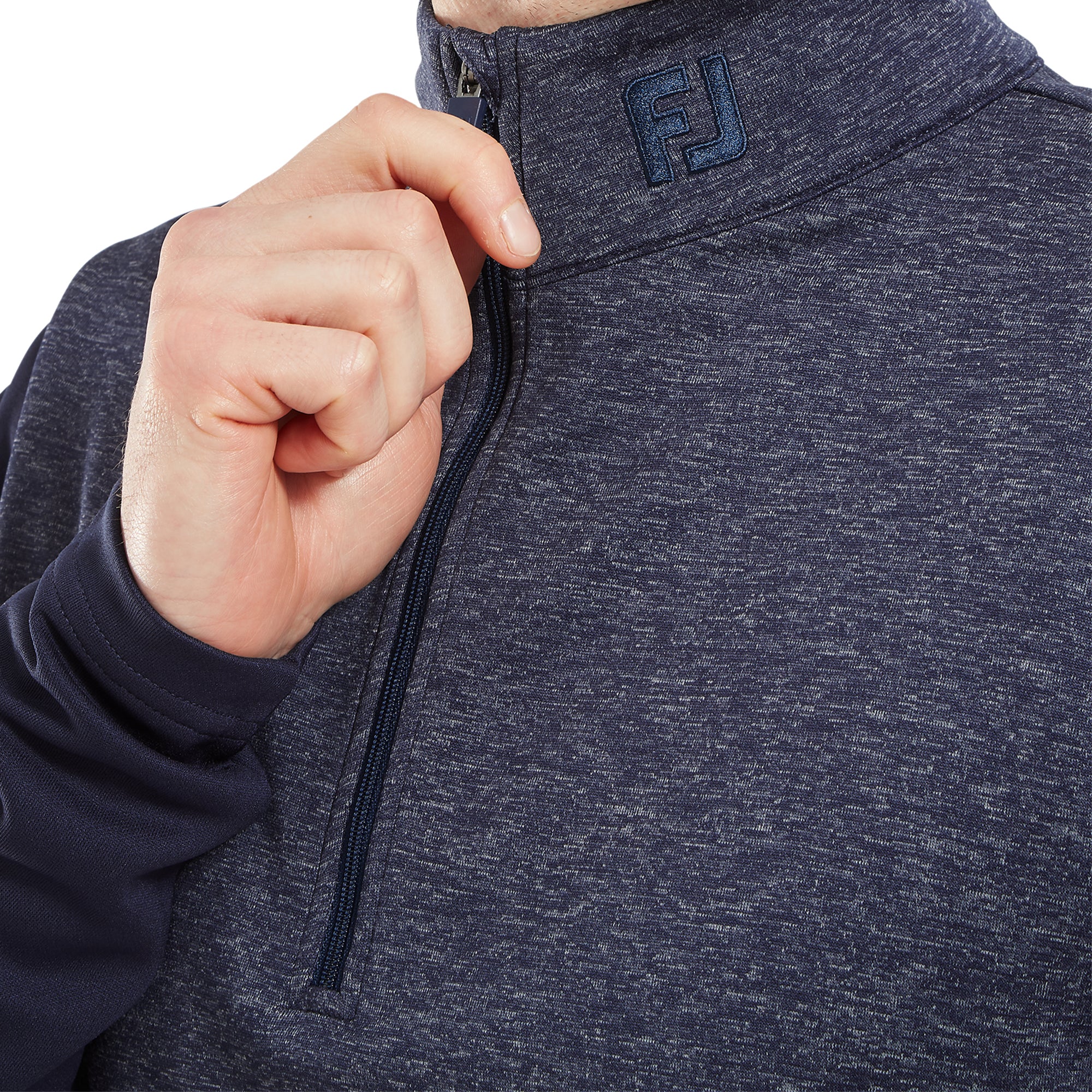 FootJoy Tonal Heather Chill Out Pullover Navy