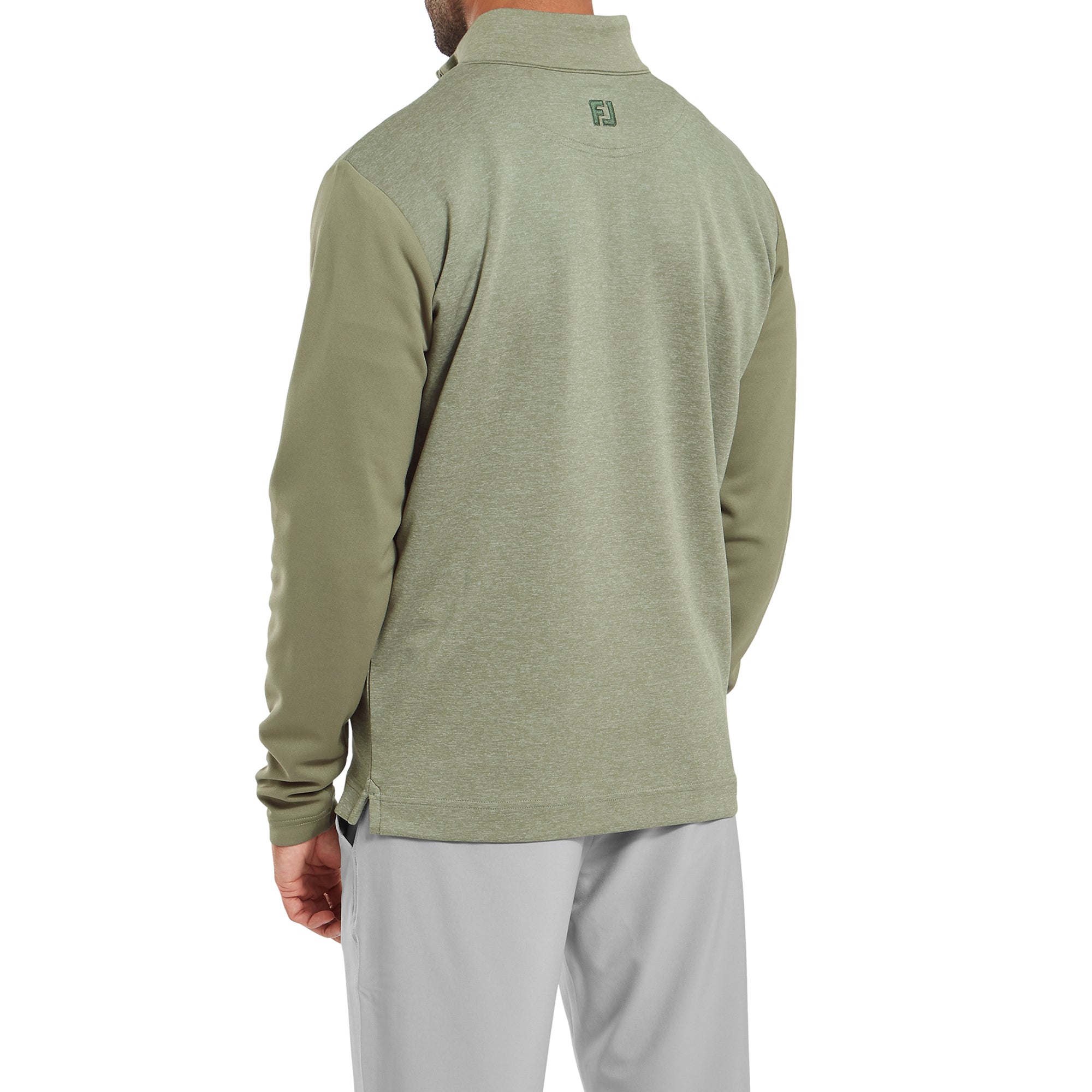 FootJoy Tonal Heather Chill Out Pullover Olive